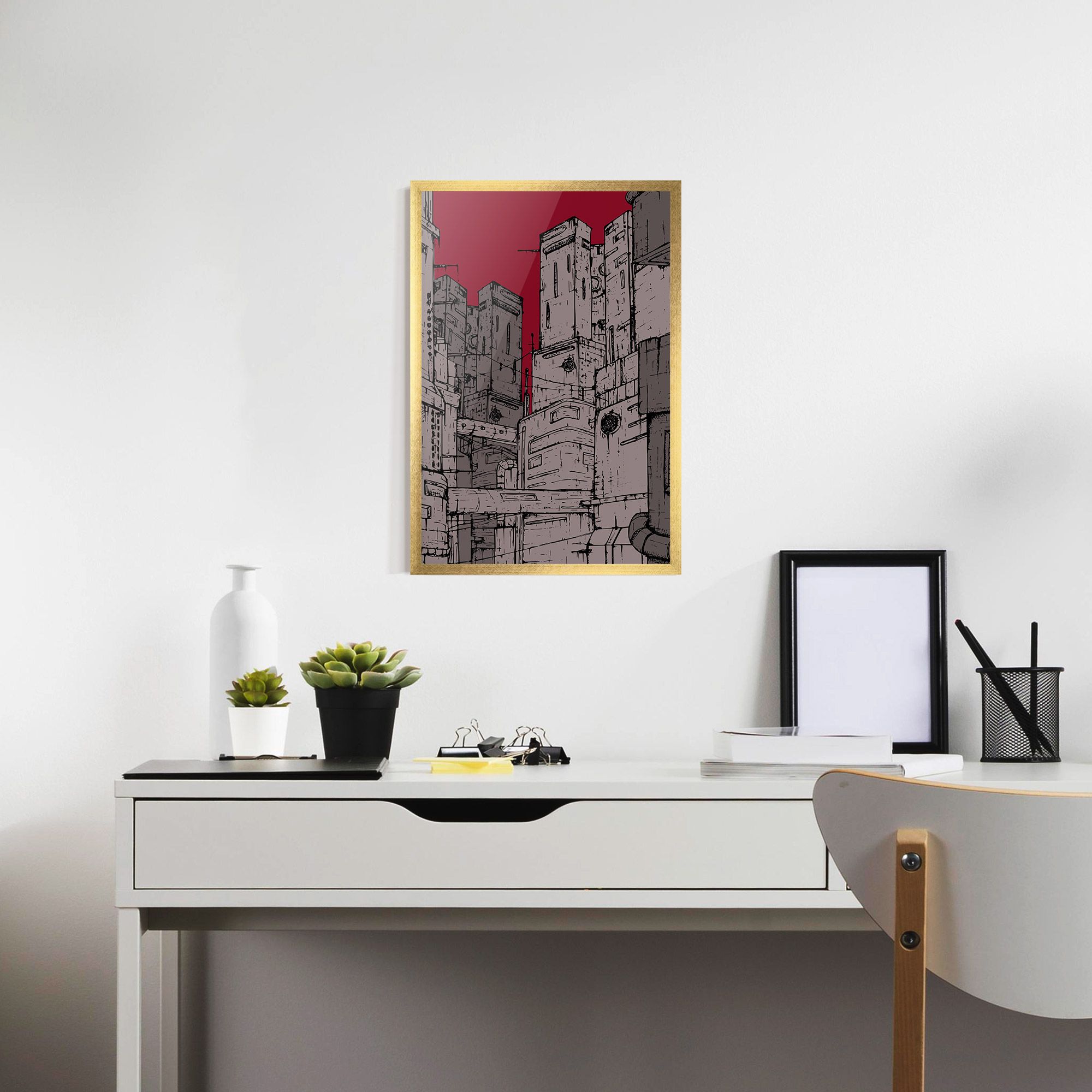 Grey Red City mockup 7