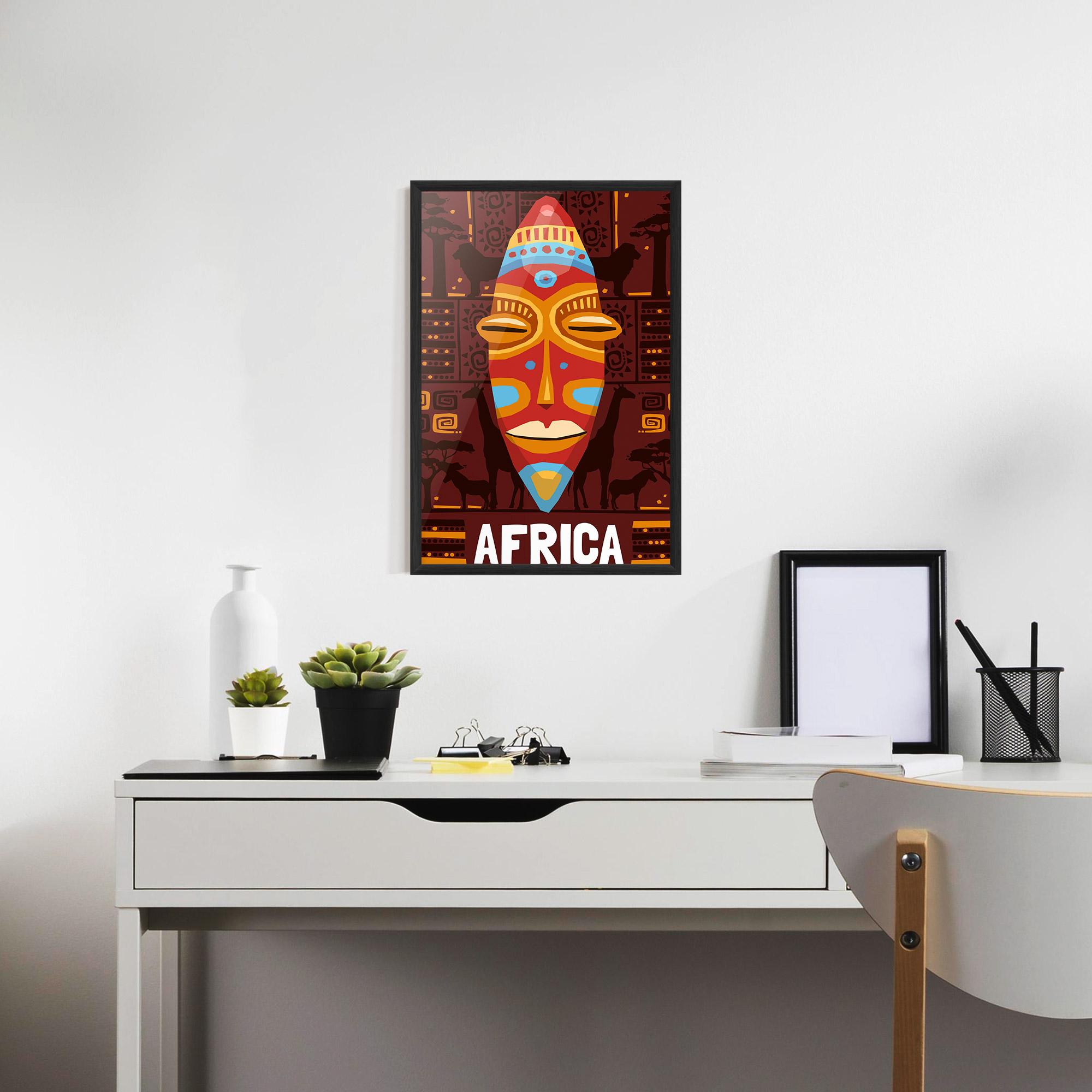 Plakat w Ramie Africa Mask mockup 7