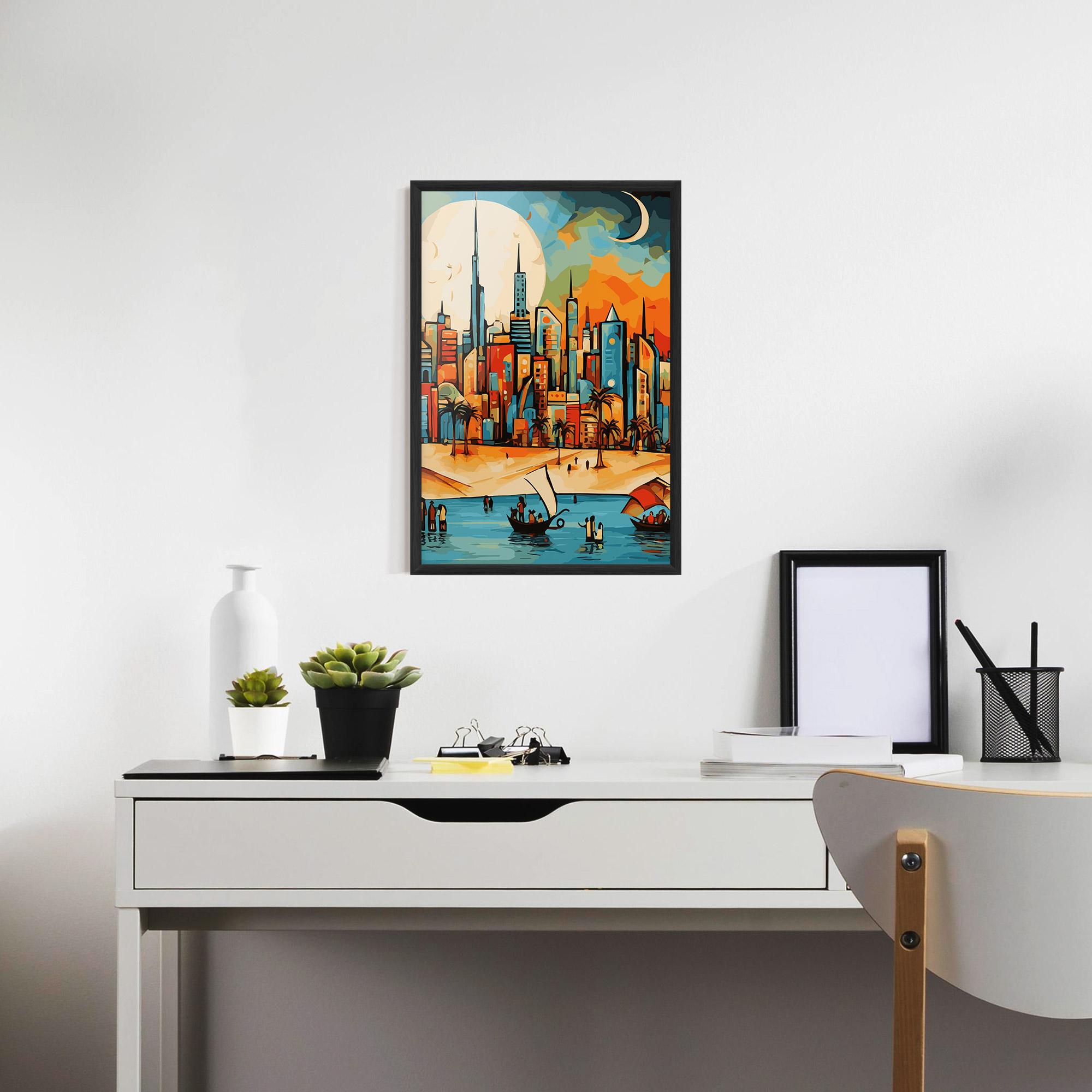 Plakat w Ramie African Moon mockup 7