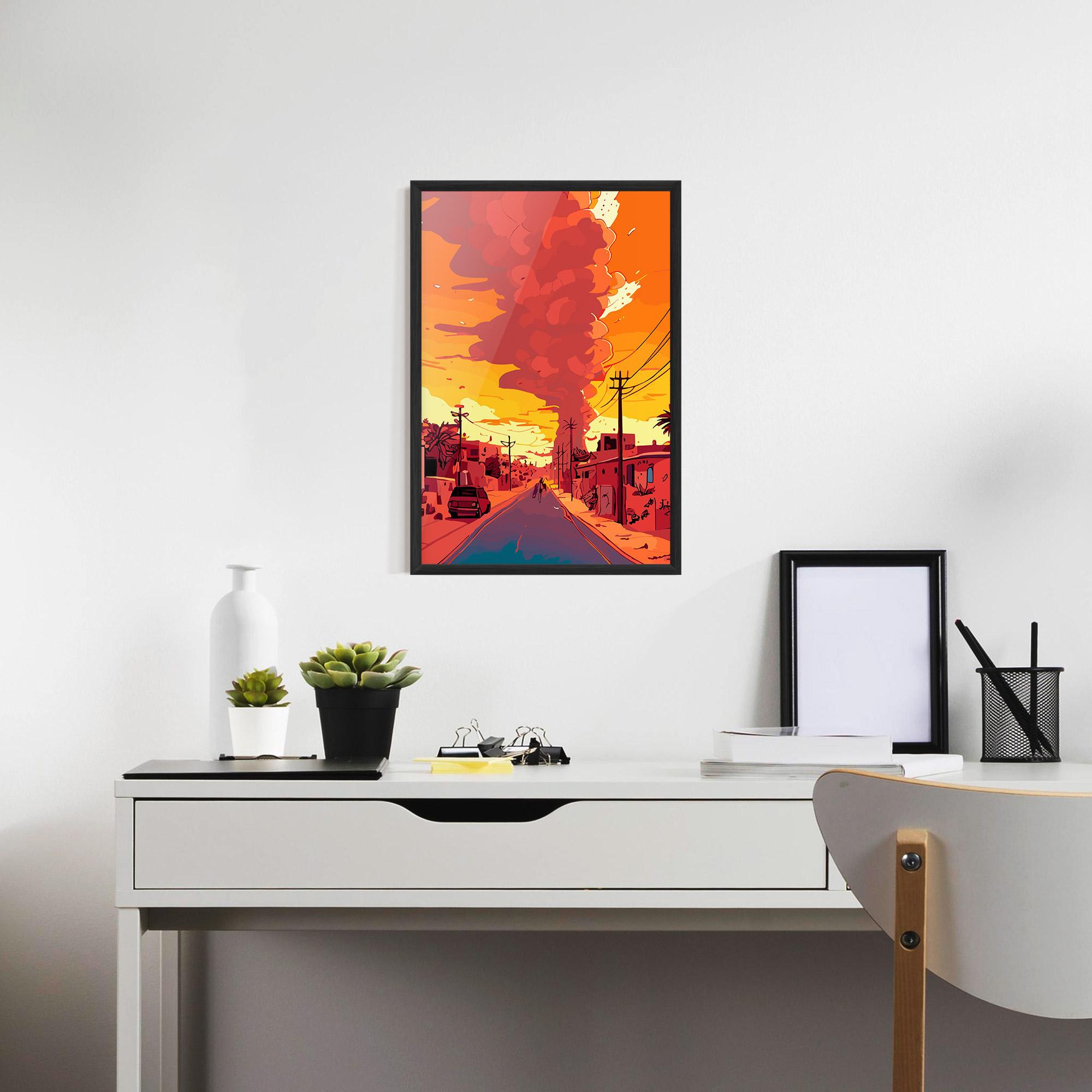 Plakat w Ramie African Smoke mockup 7