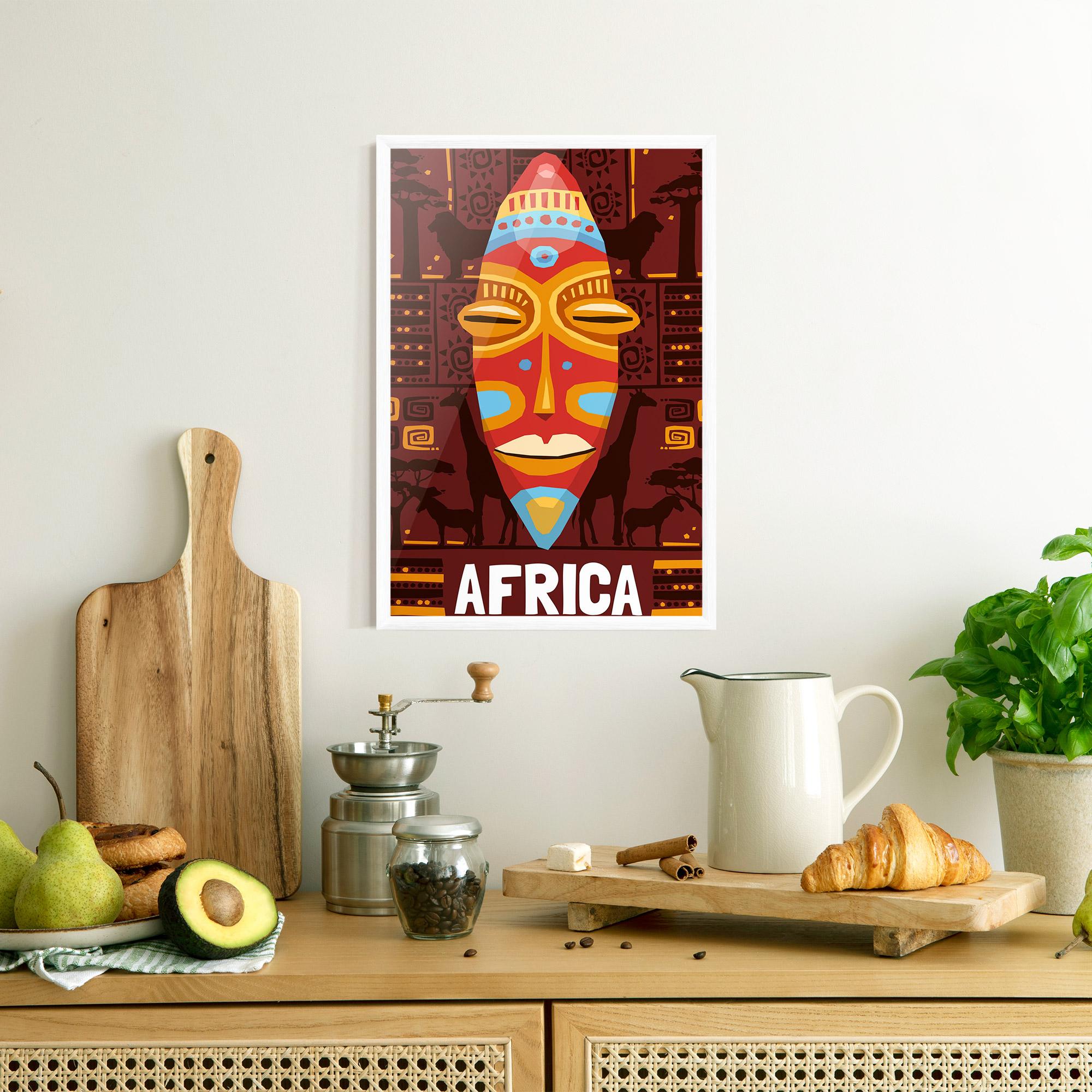 Plakat w Ramie Africa Mask mockup 8