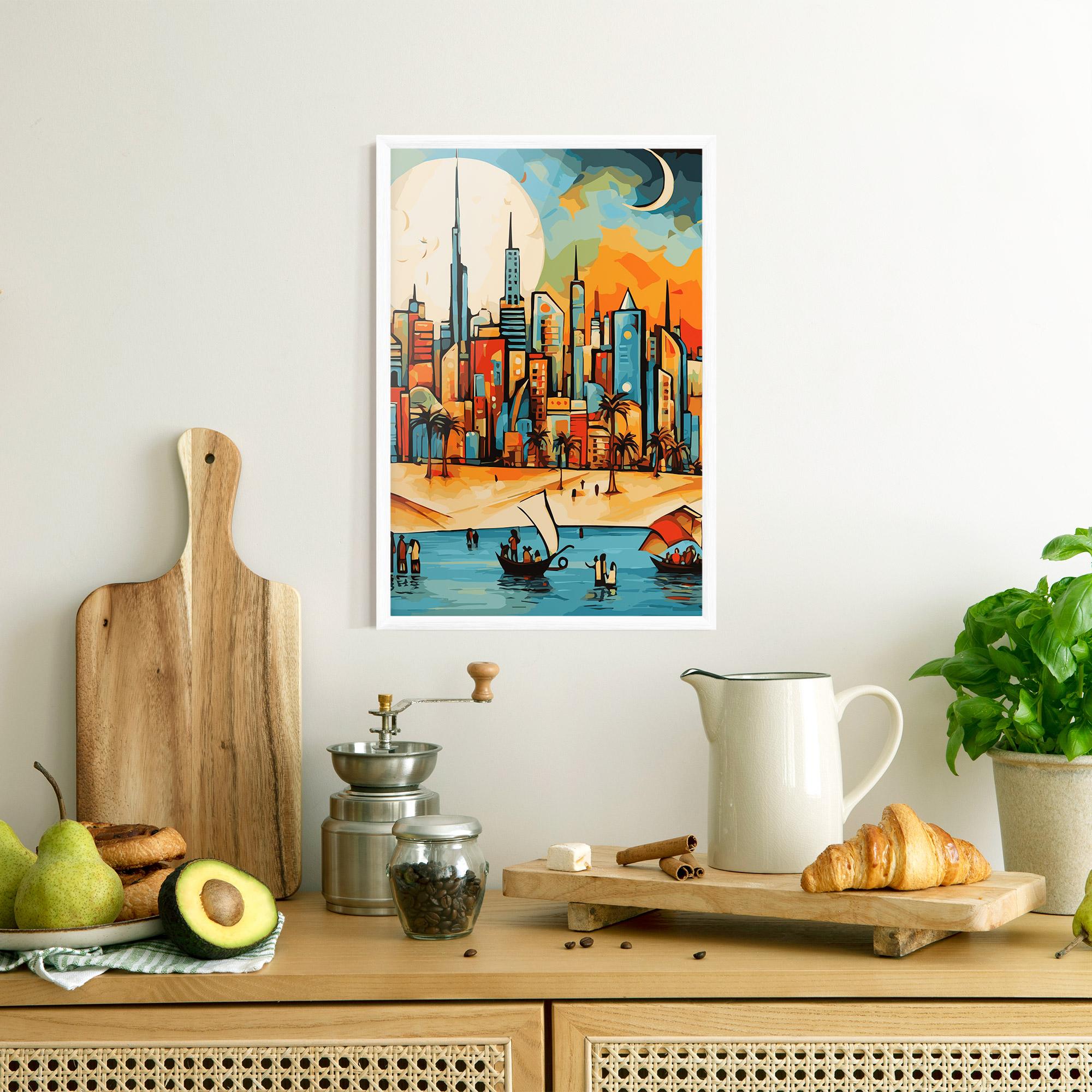 Plakat w Ramie African Moon mockup 8