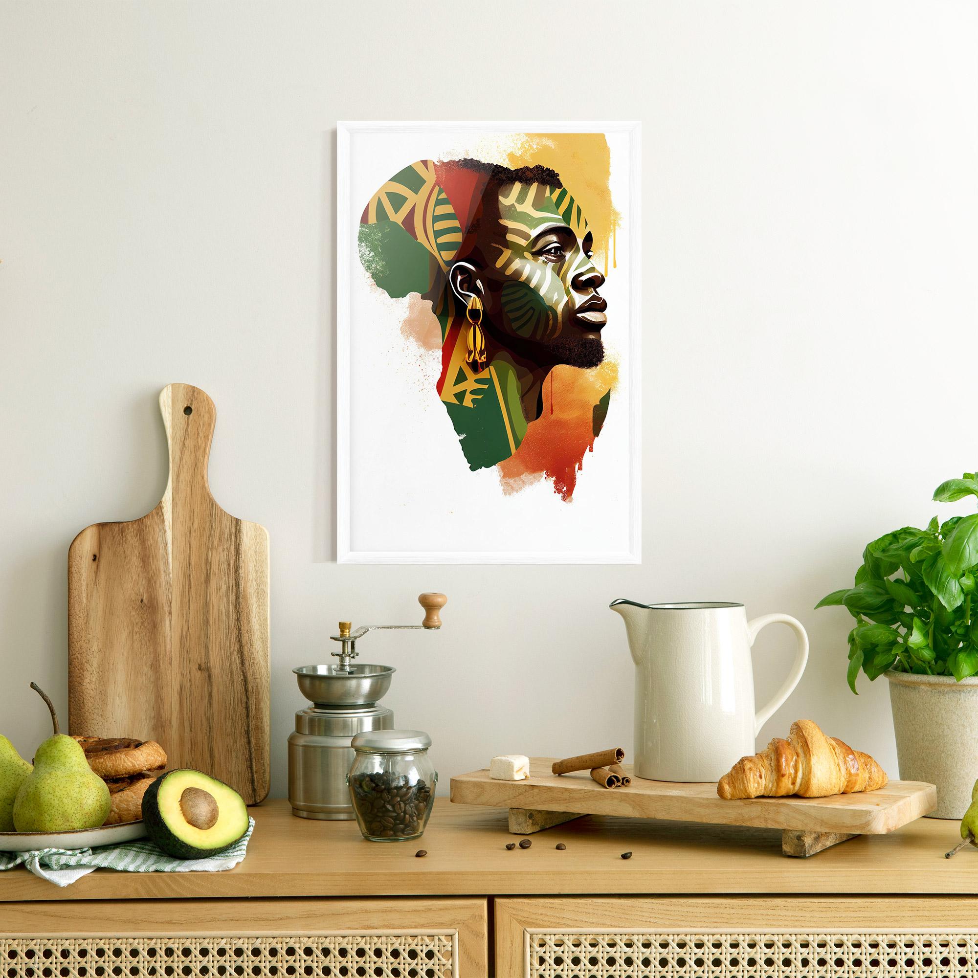 Plakat w Ramie African People Illustration mockup 8