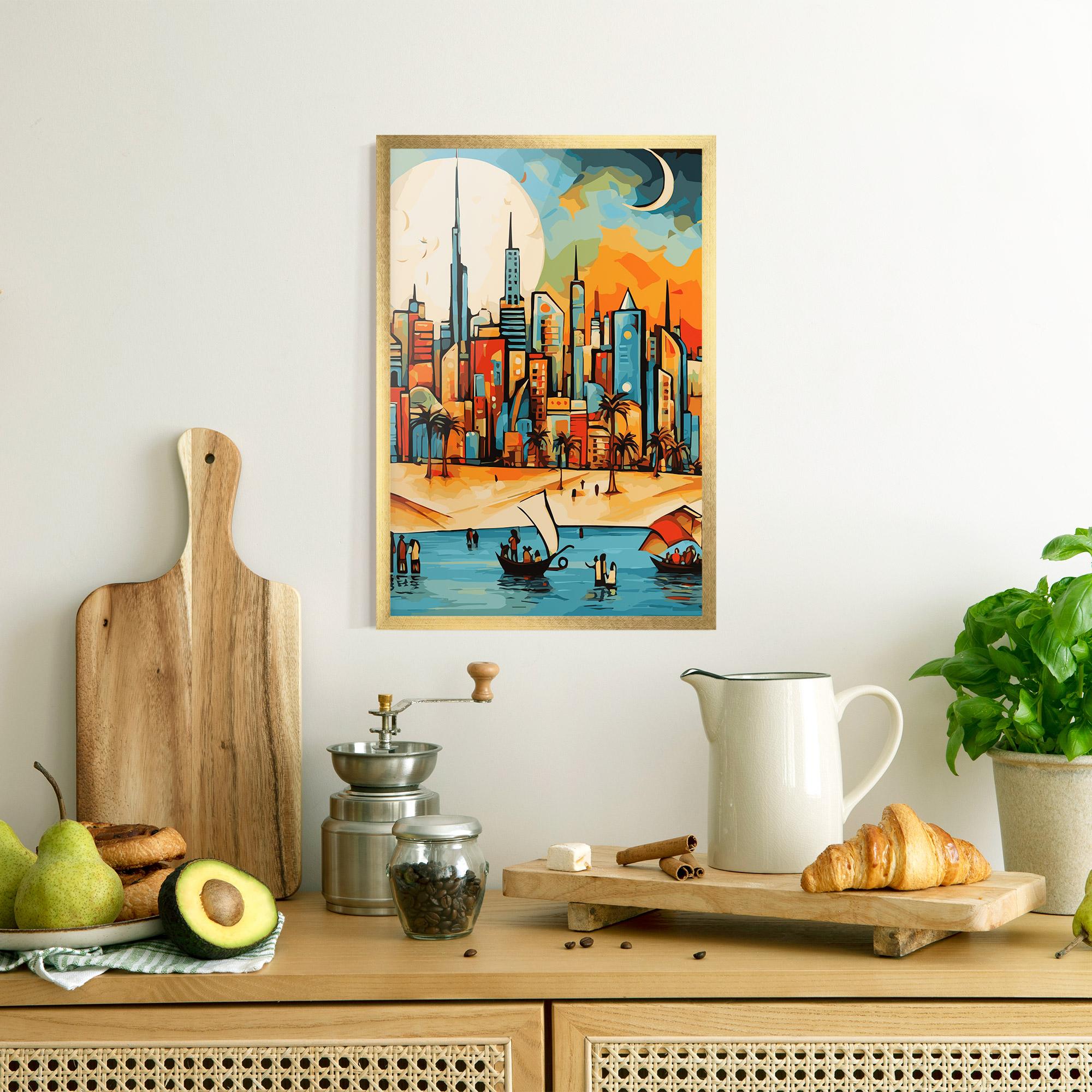 Plakat w Ramie African Moon mockup 8