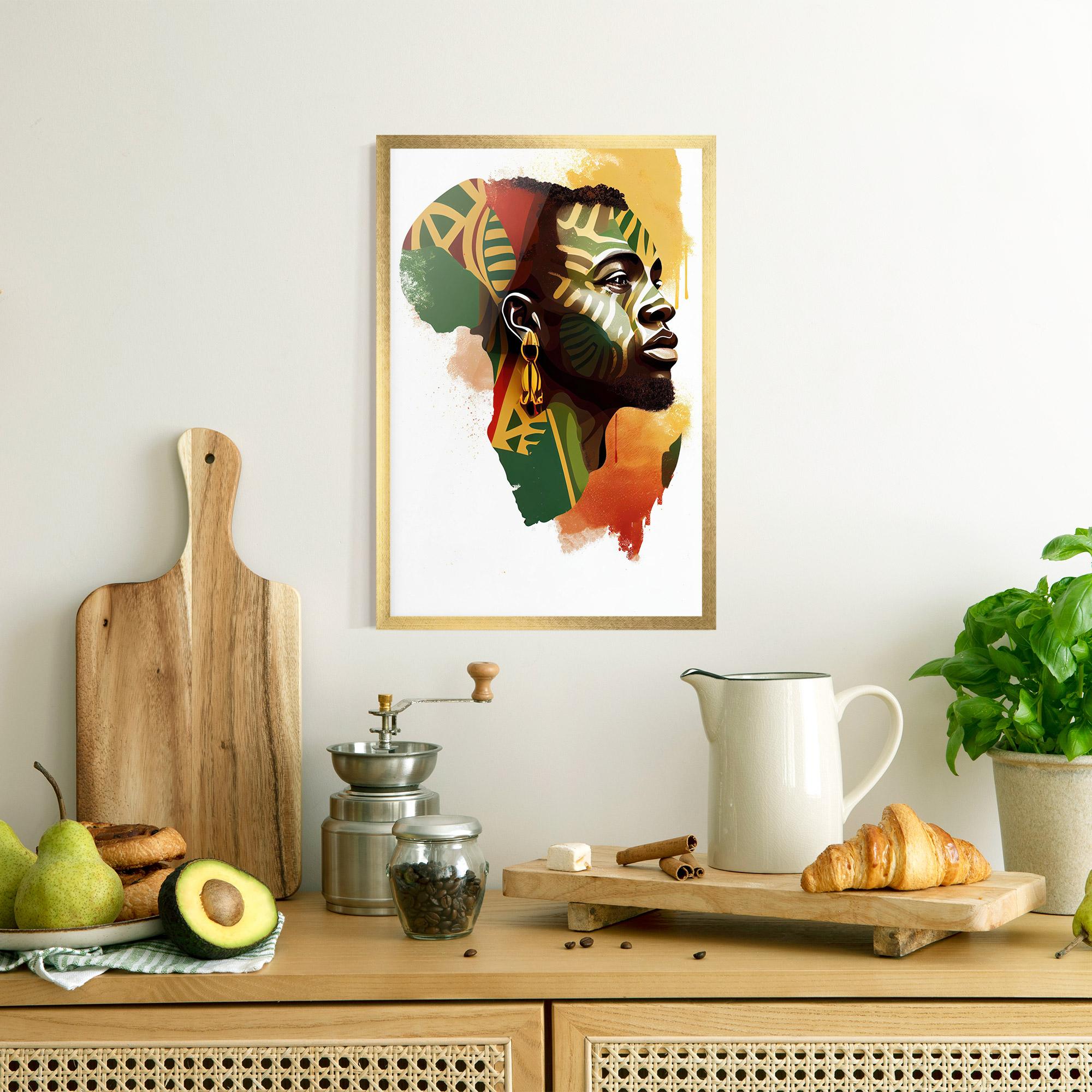 Plakat w Ramie African People Illustration mockup 8