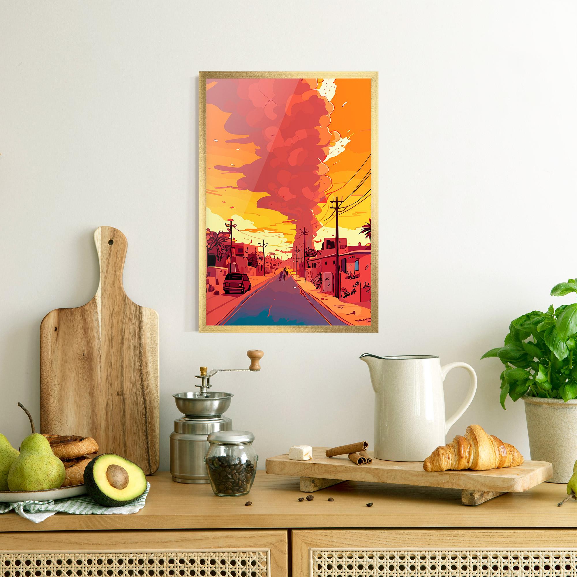 Plakat w Ramie African Smoke mockup 8