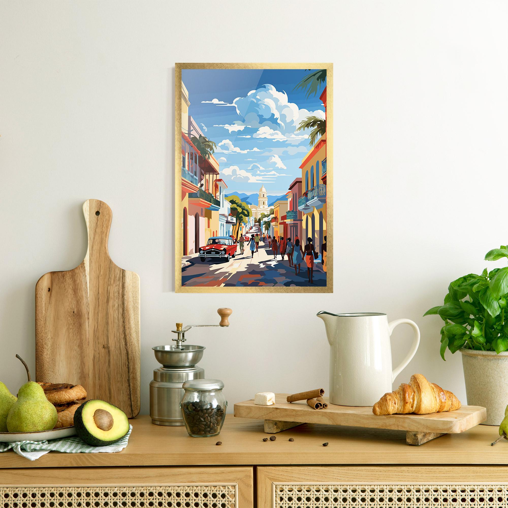 Plakat w Ramie African Street mockup 8