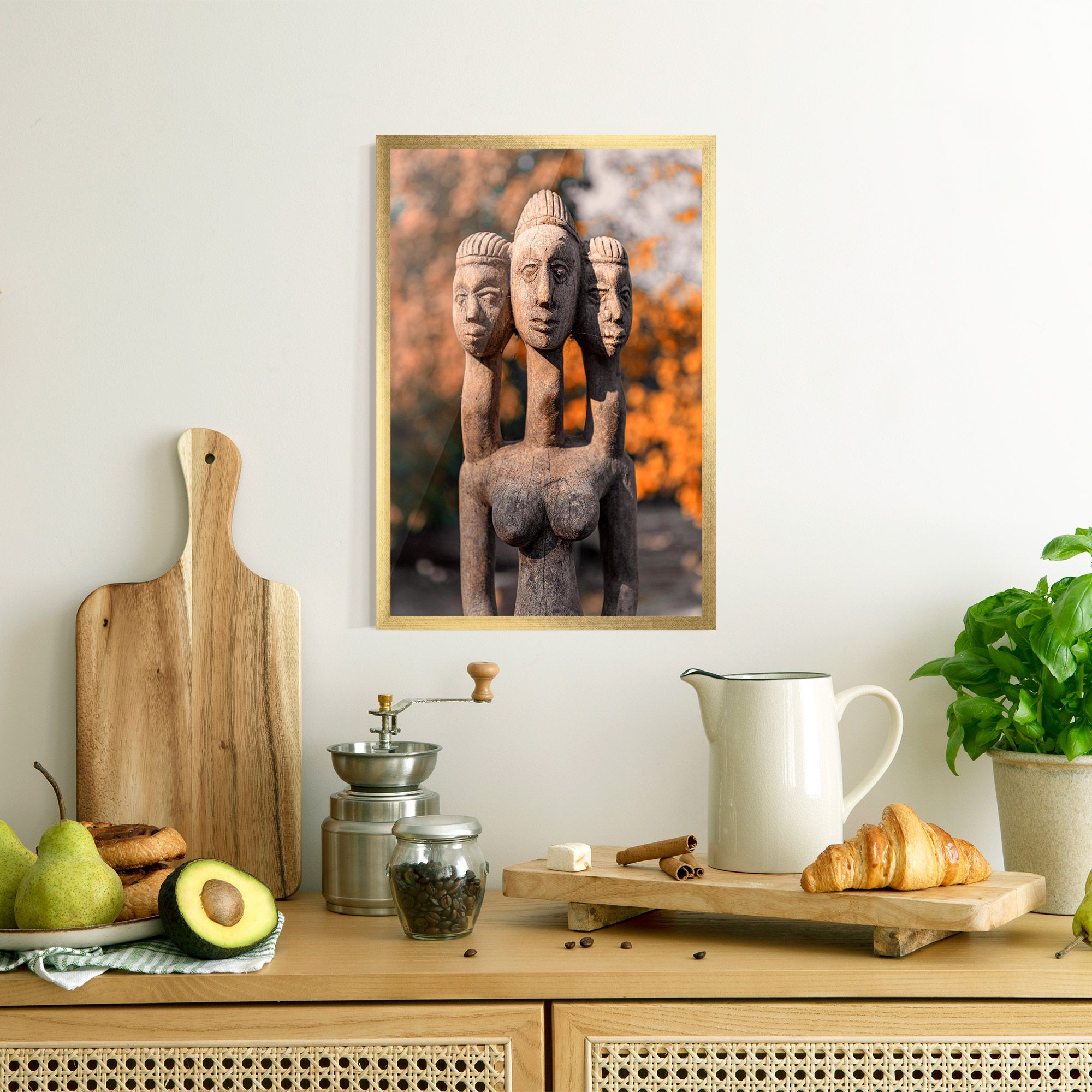 Three Heads Statue mockup 8