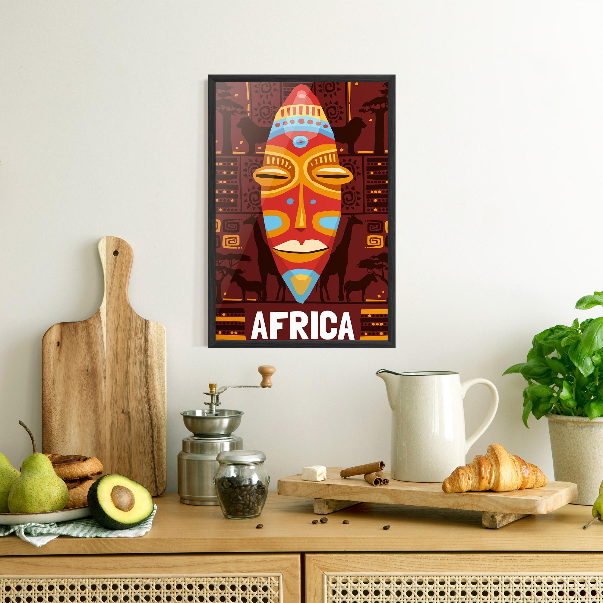 Plakat w Ramie Africa Mask mockup 8