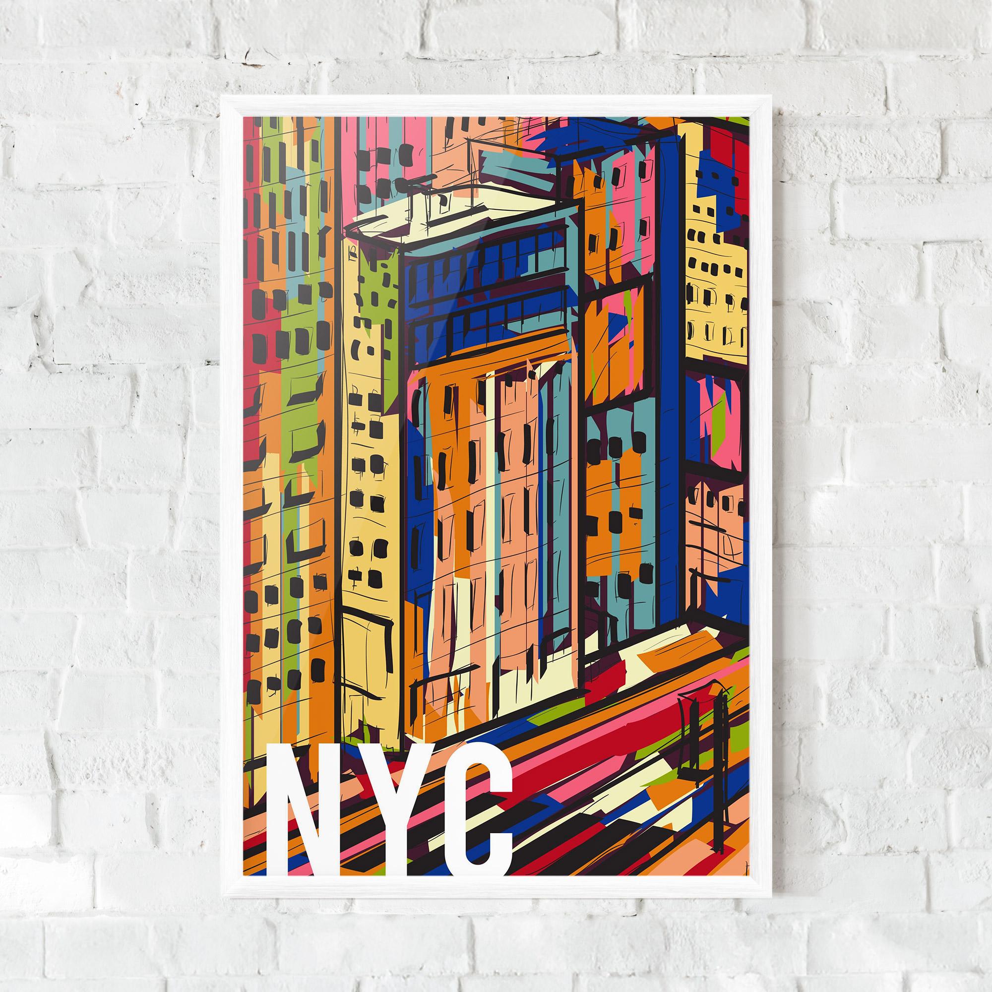 Plakat w Ramie New York City Art mockup 0