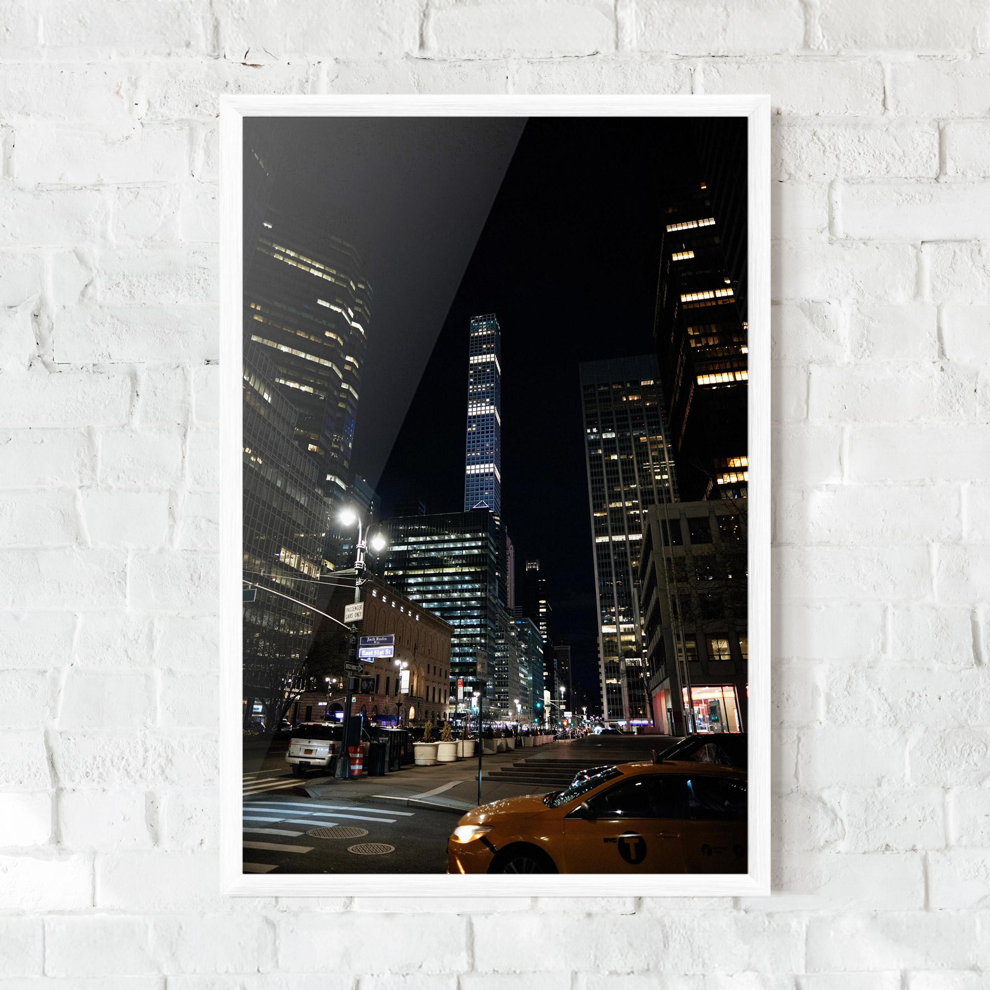 Plakat w Ramie Skyline Night Light mockup 0