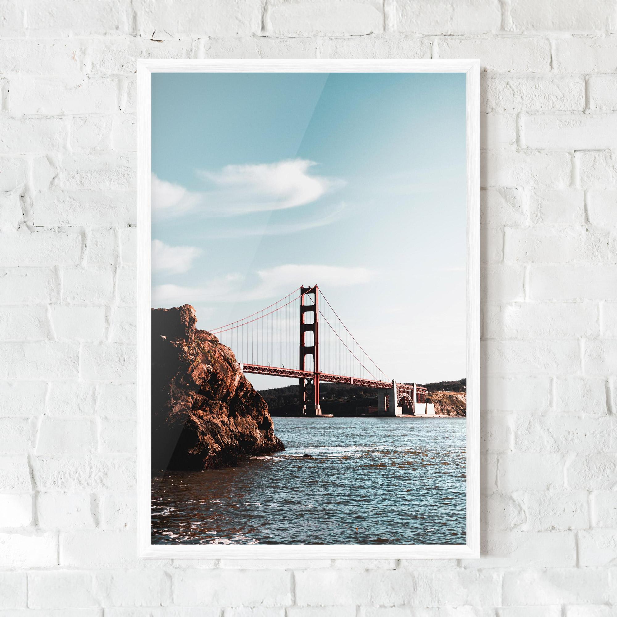 Plakat w Ramie Water Red Bridge mockup 0