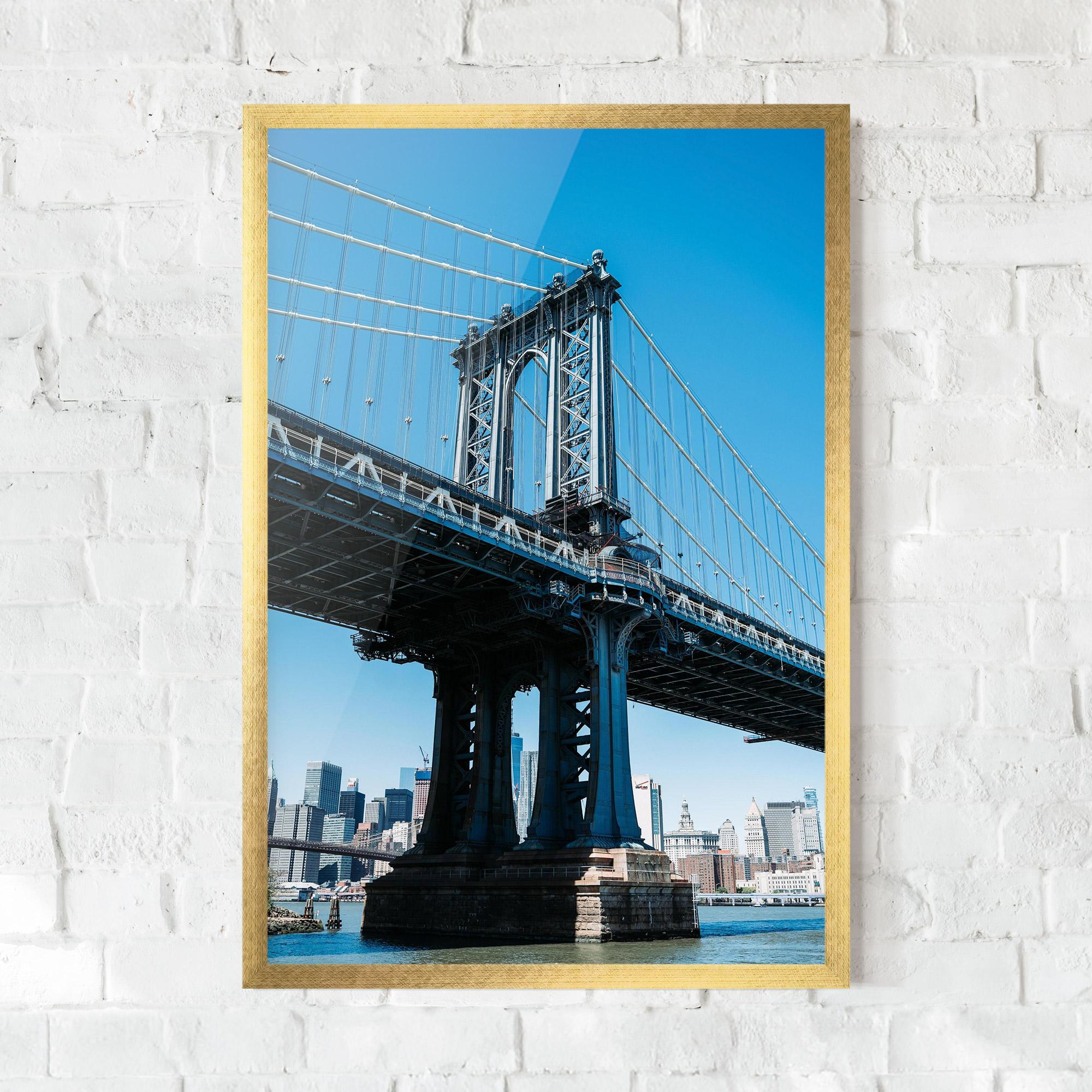 Plakat w Ramie Blue Sky Bridge mockup 0