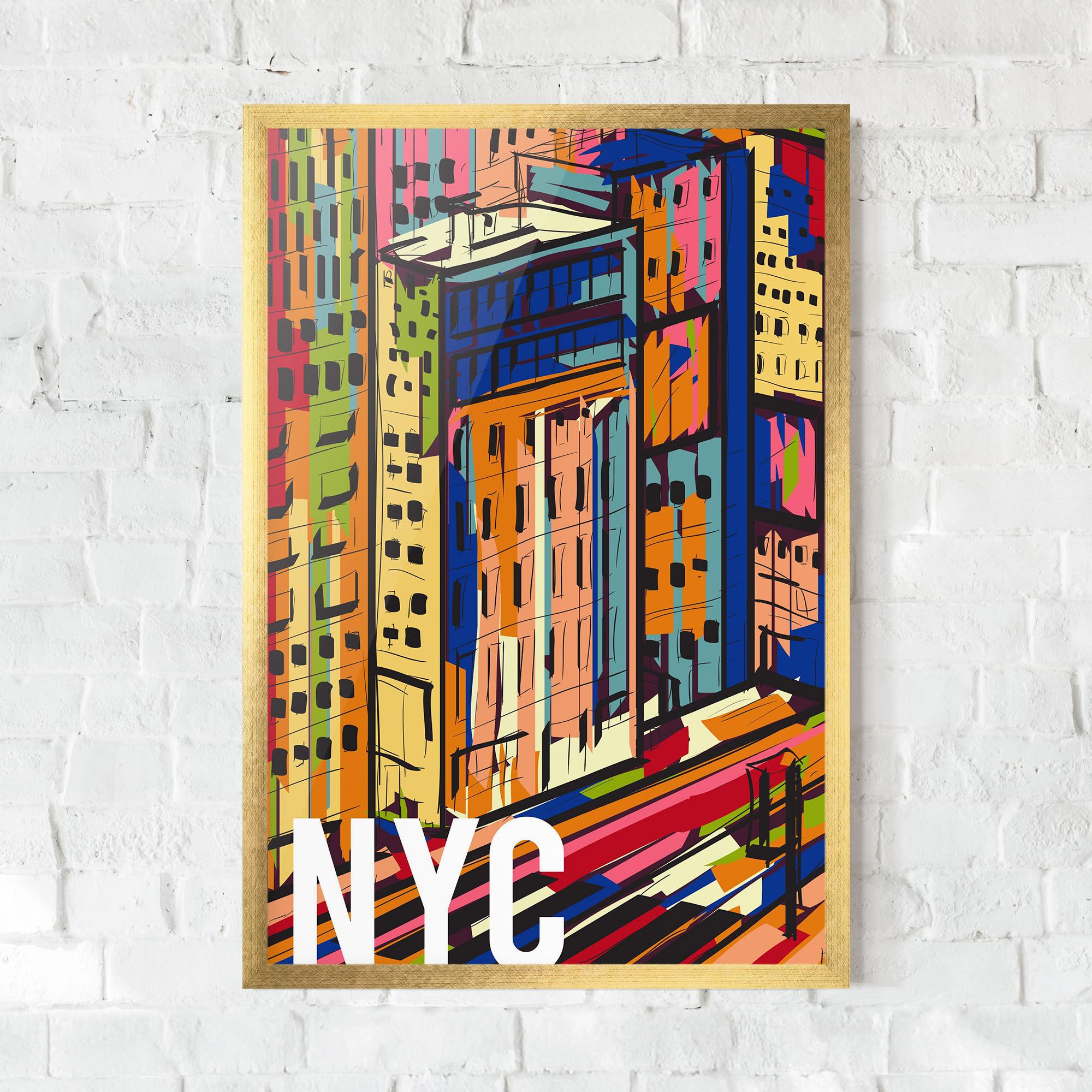 Plakat w Ramie New York City Art mockup 0