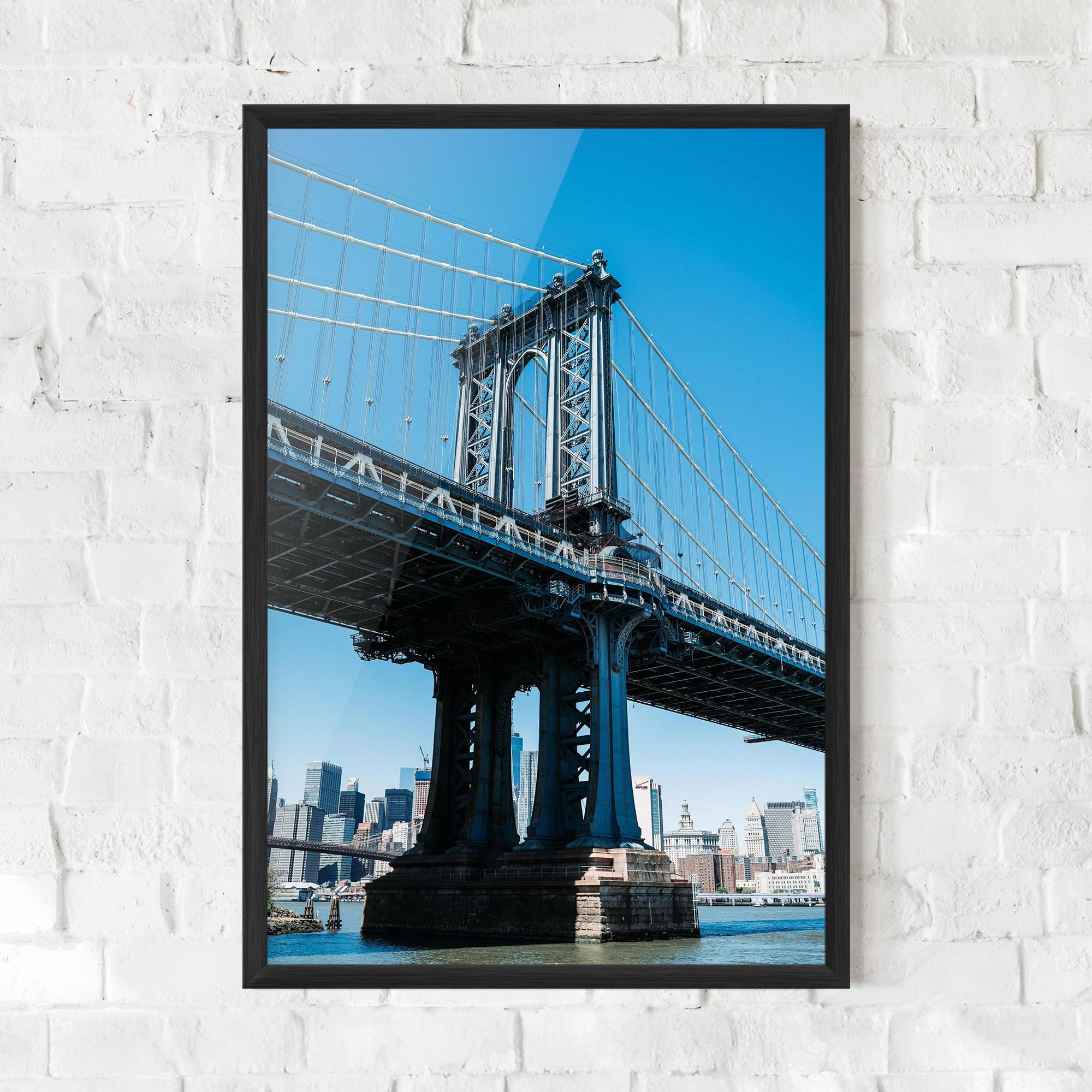 Plakat w Ramie Blue Sky Bridge mockup 0