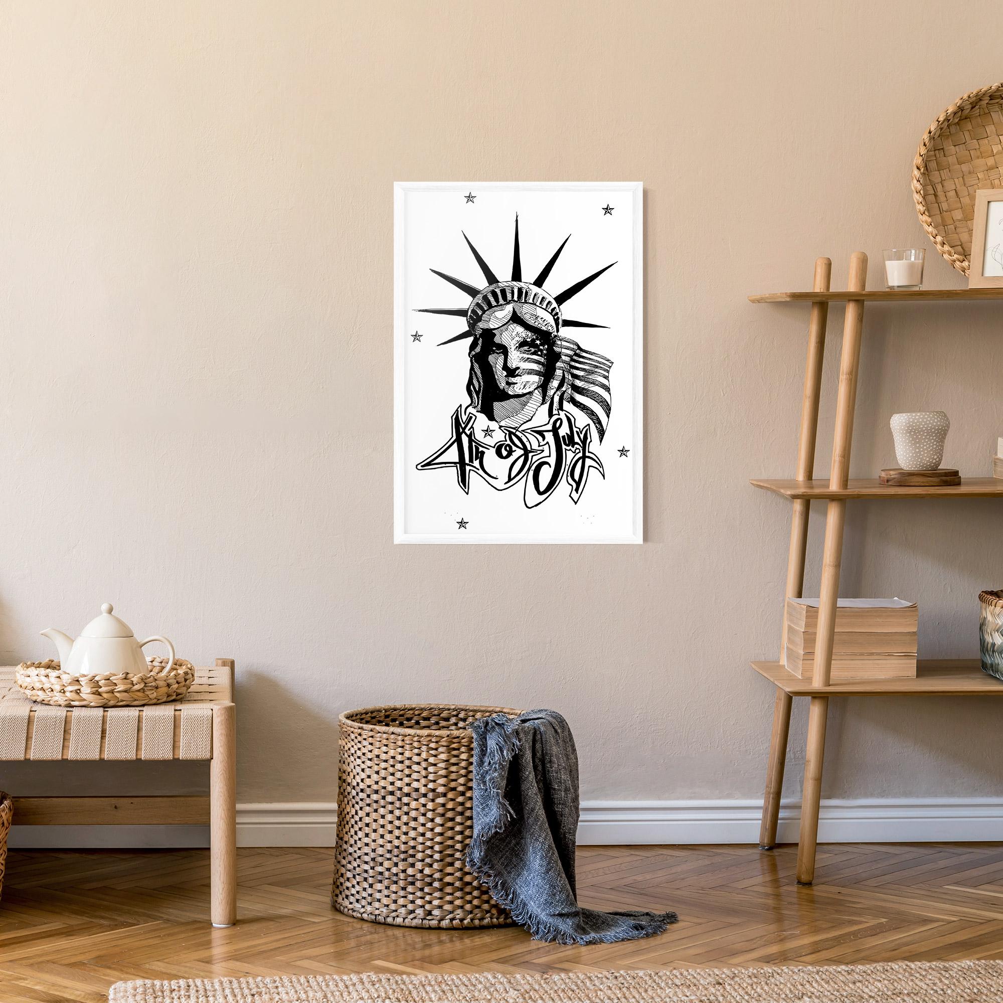 Plakat w Ramie Head Of Liberty Statue mockup 9