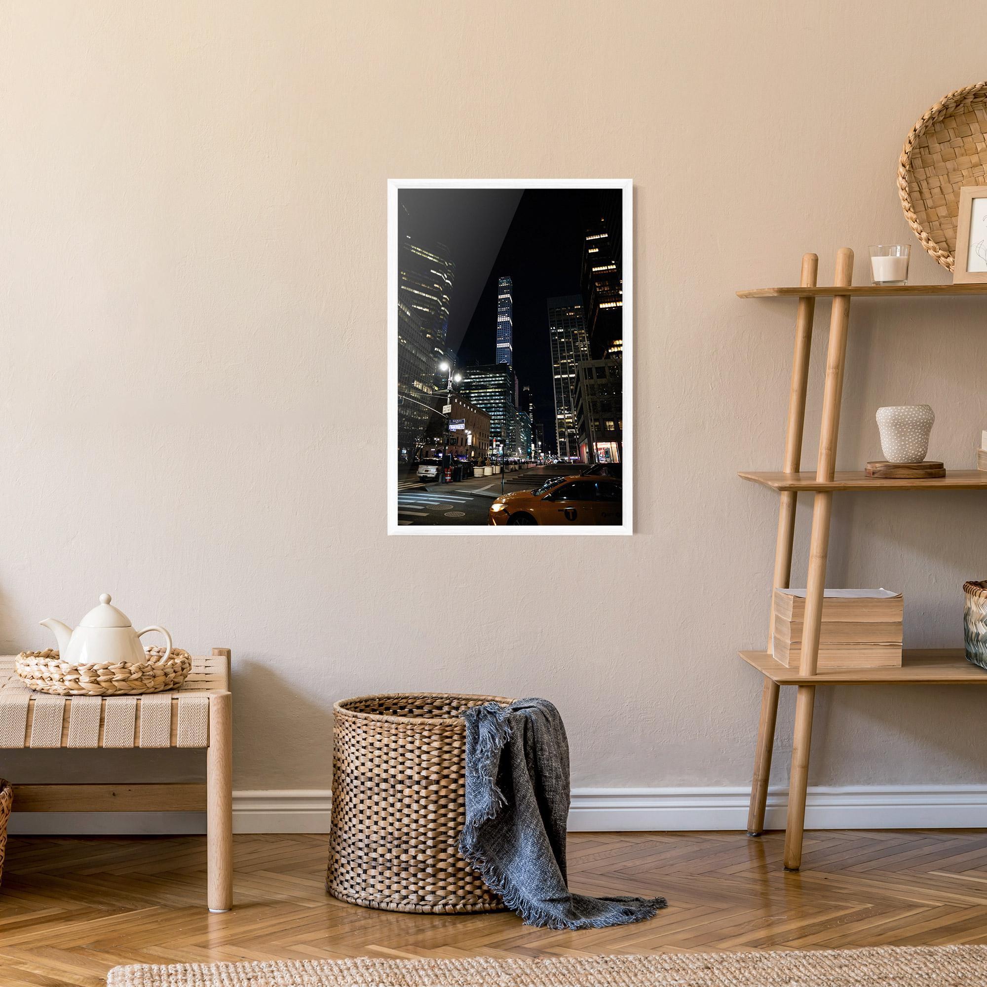 Plakat w Ramie Skyline Night Light mockup 9
