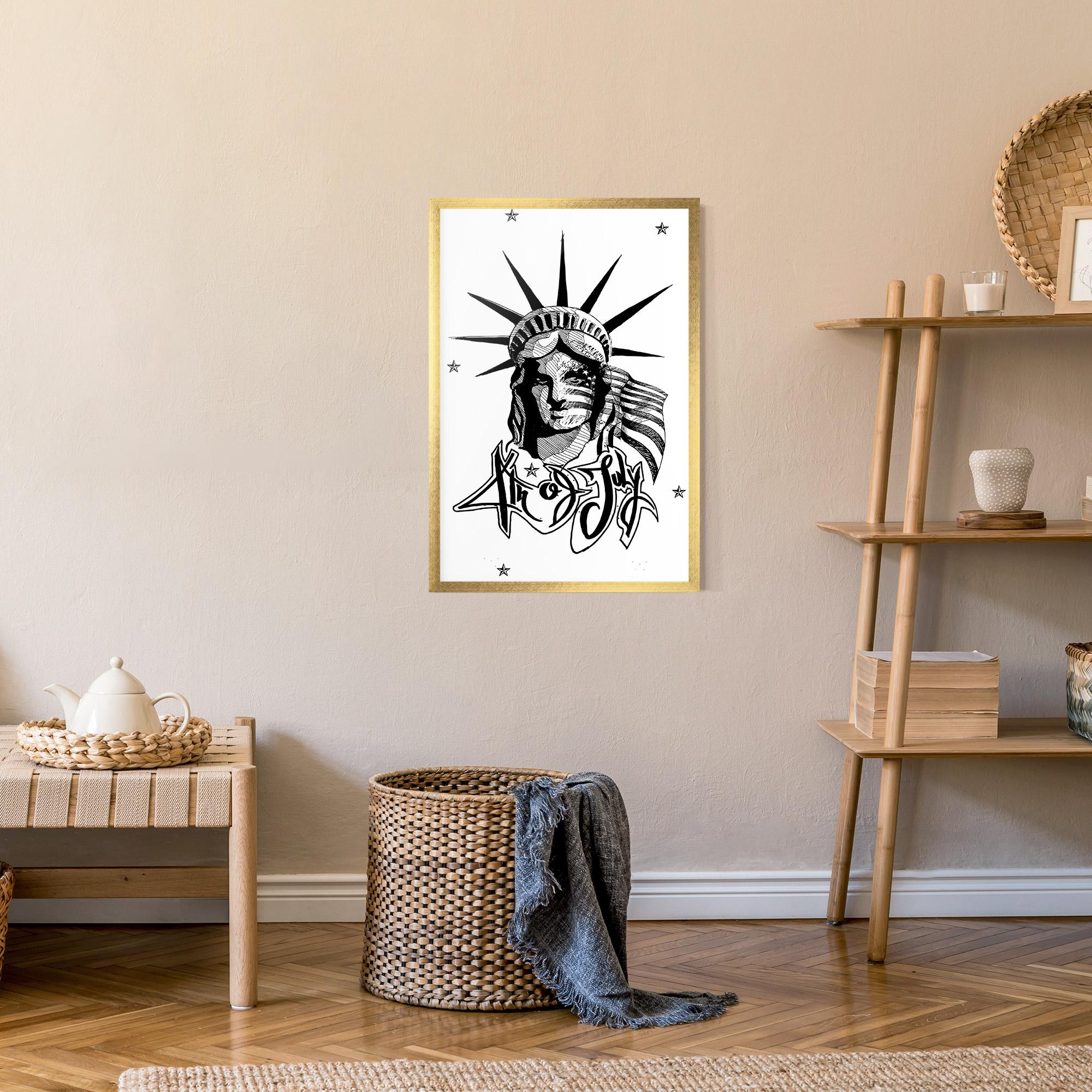 Plakat w Ramie Head Of Liberty Statue mockup 9