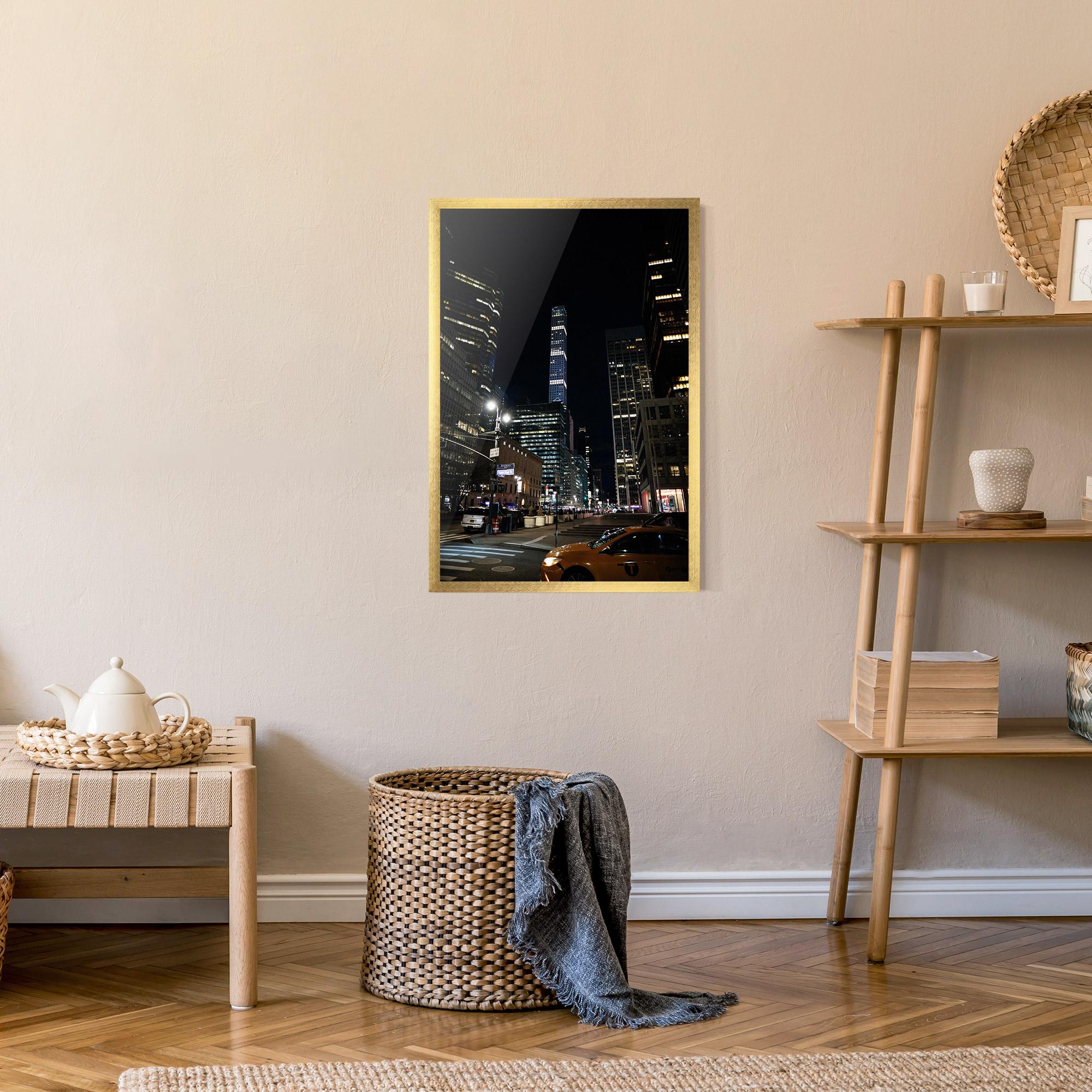 Plakat w Ramie Skyline Night Light mockup 9