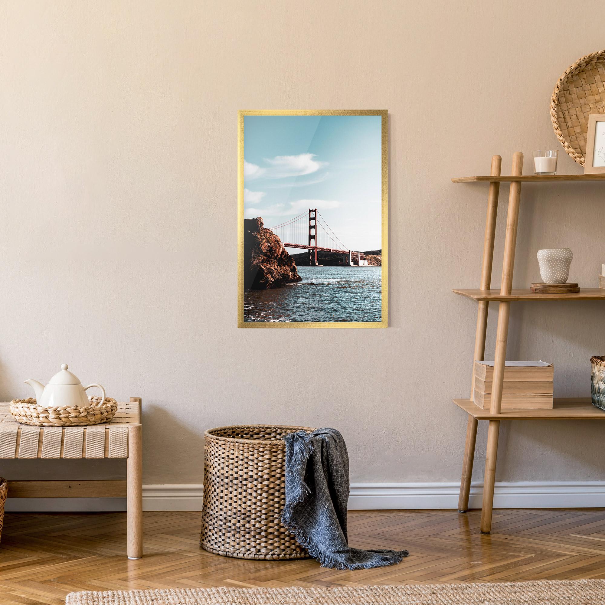 Plakat w Ramie Water Red Bridge mockup 9