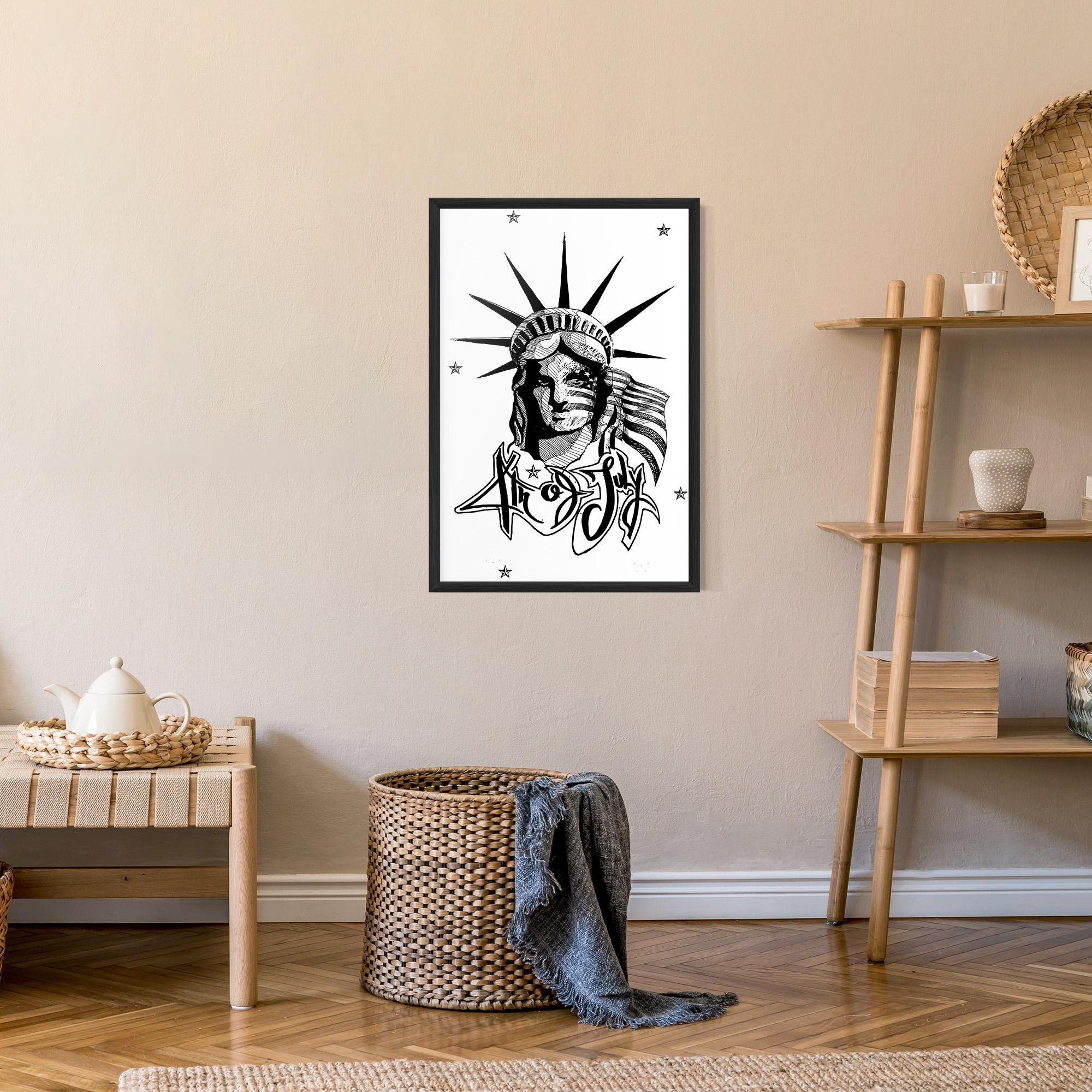 Plakat w Ramie Head Of Liberty Statue mockup 9