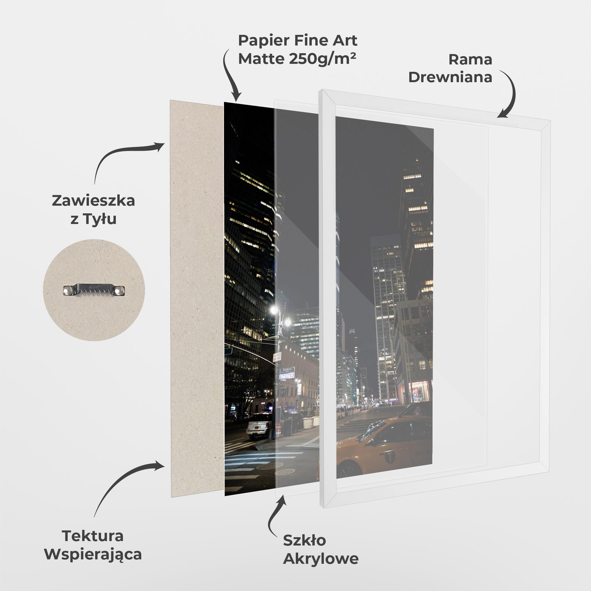 Plakat w Ramie Skyline Night Light mockup 1