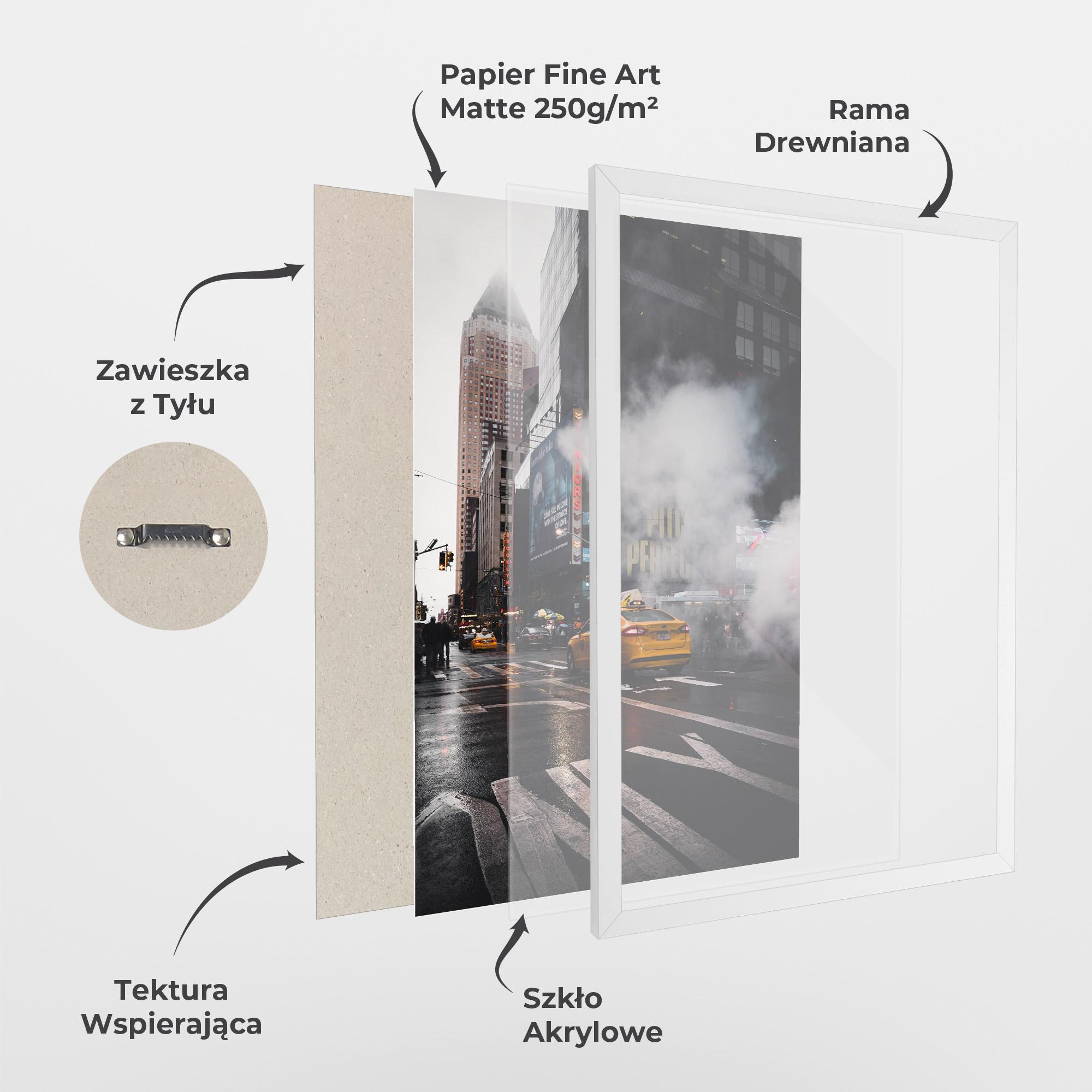 Plakat w Ramie Taxi Smoke City mockup 1