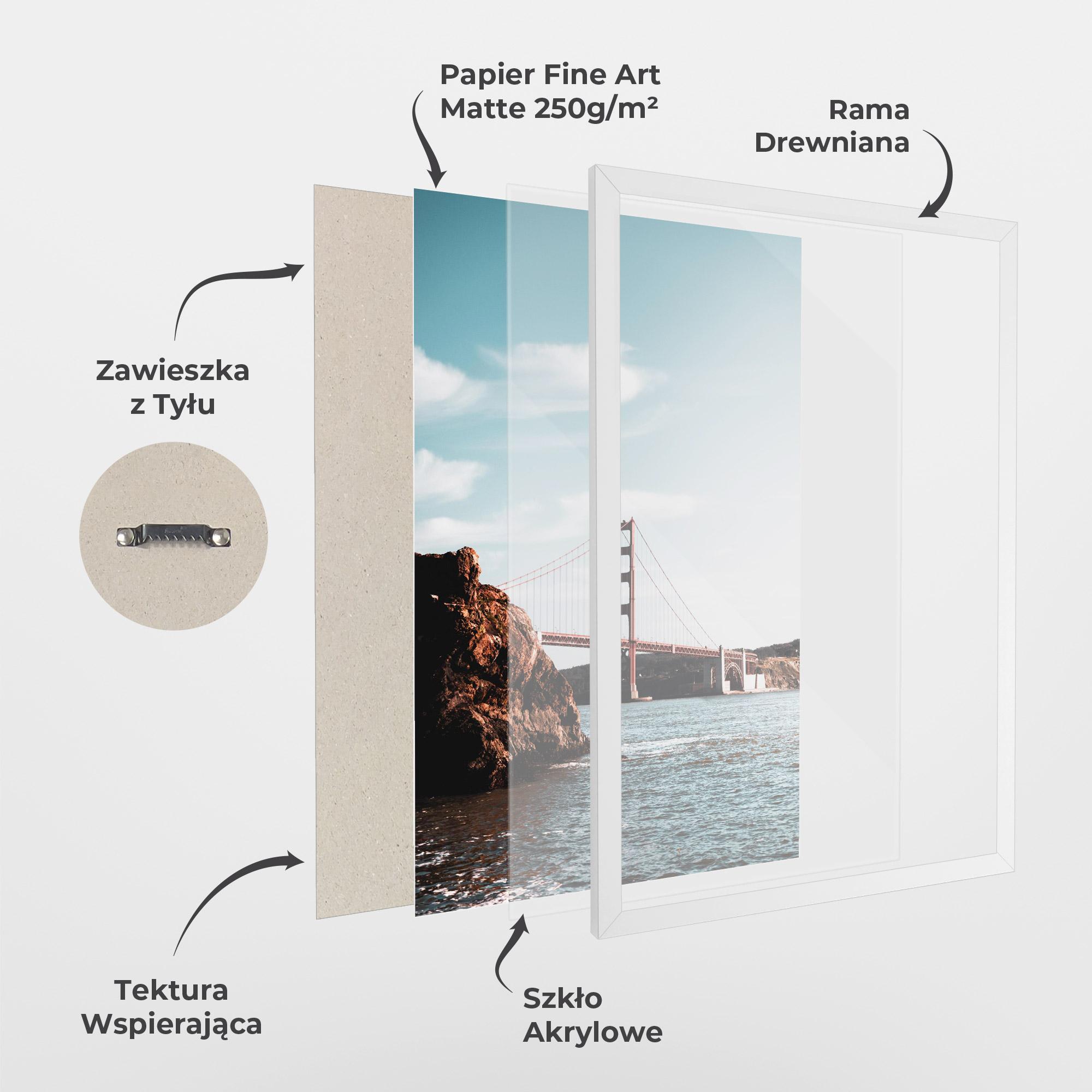 Plakat w Ramie Water Red Bridge mockup 1