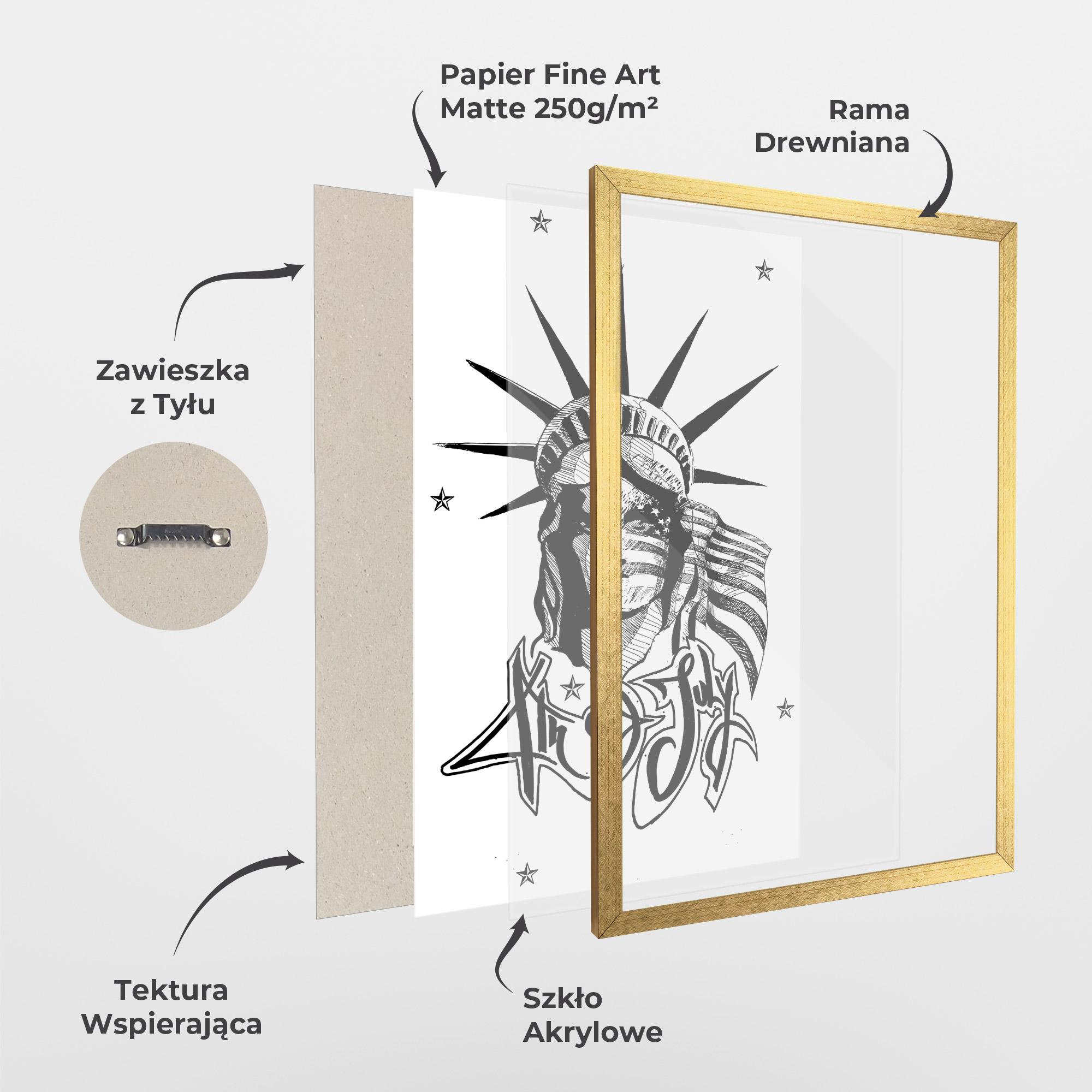 Plakat w Ramie Head Of Liberty Statue mockup 1