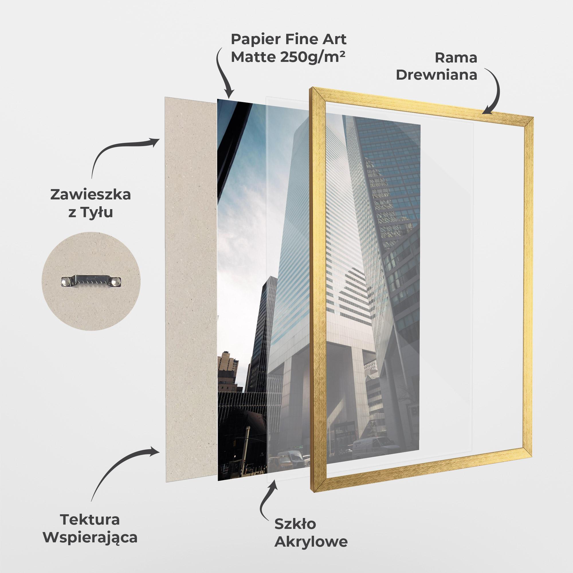 Plakat w Ramie Skyline Building mockup 1