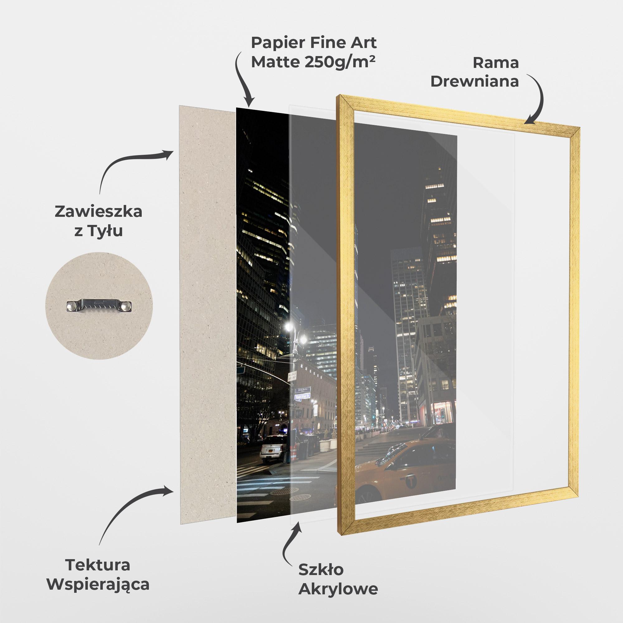 Plakat w Ramie Skyline Night Light mockup 1