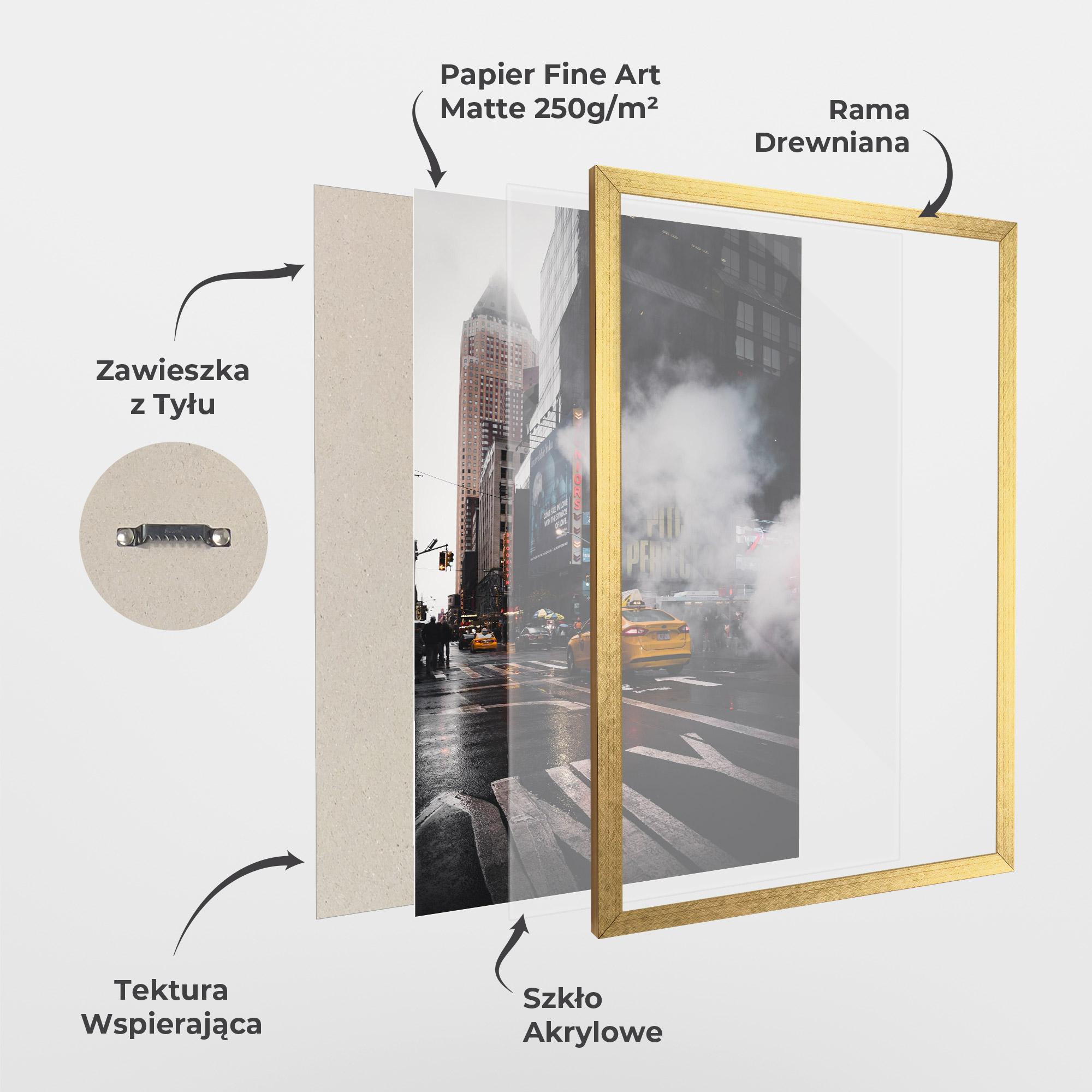 Plakat w Ramie Taxi Smoke City mockup 1