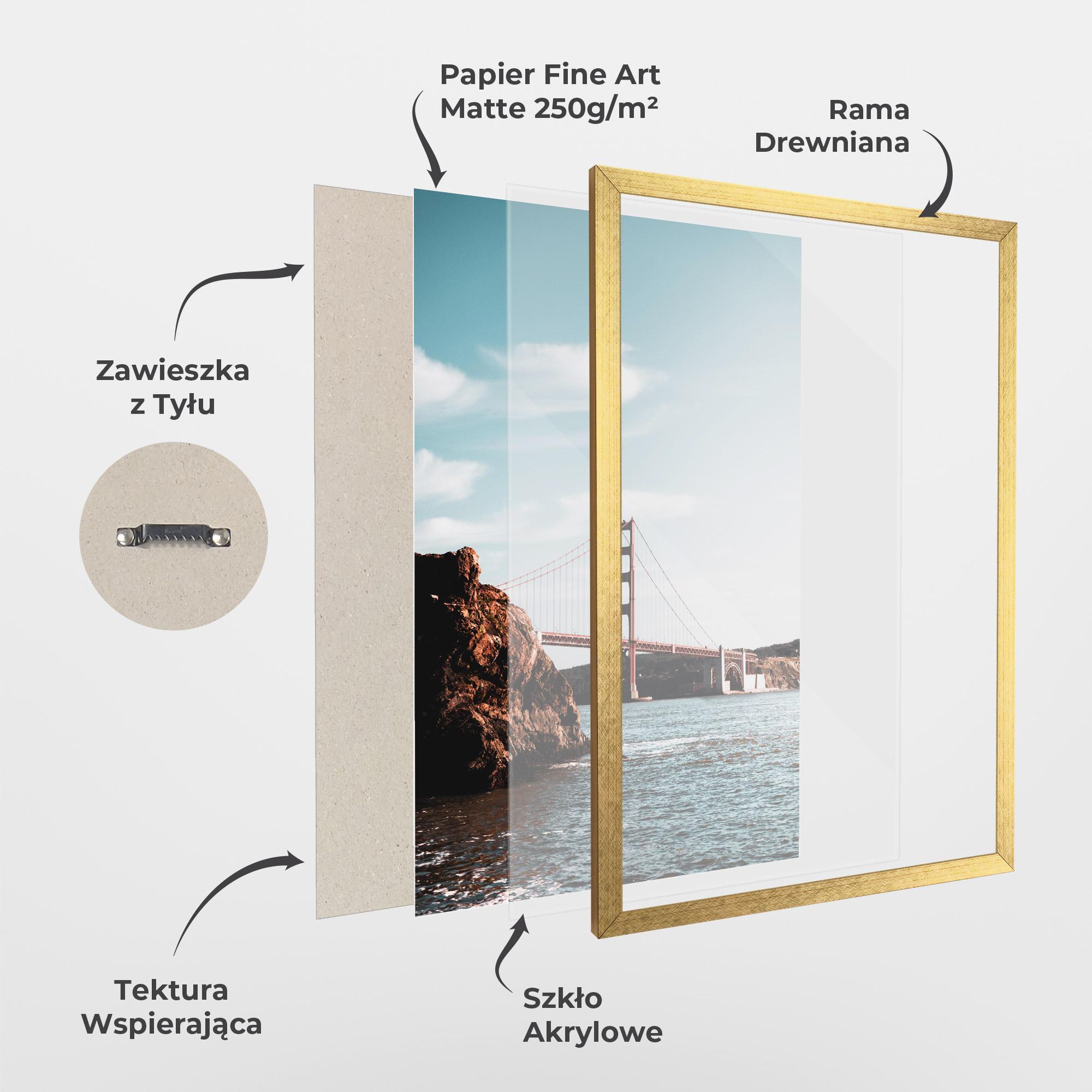 Plakat w Ramie Water Red Bridge mockup 1