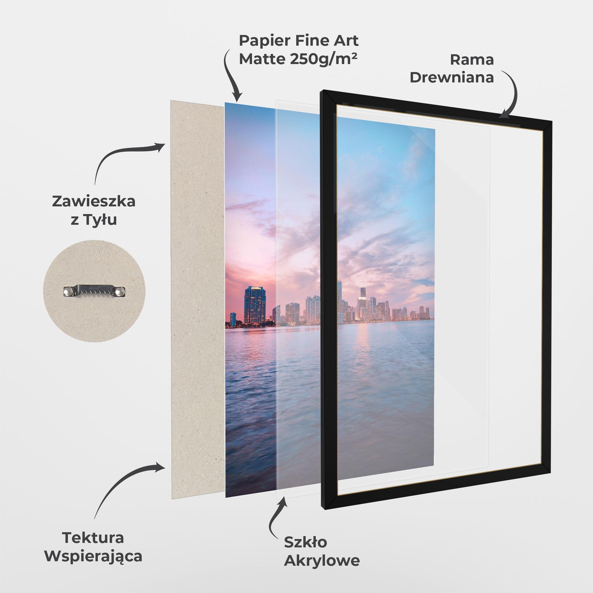 Plakat w Ramie Over The Lake mockup 1