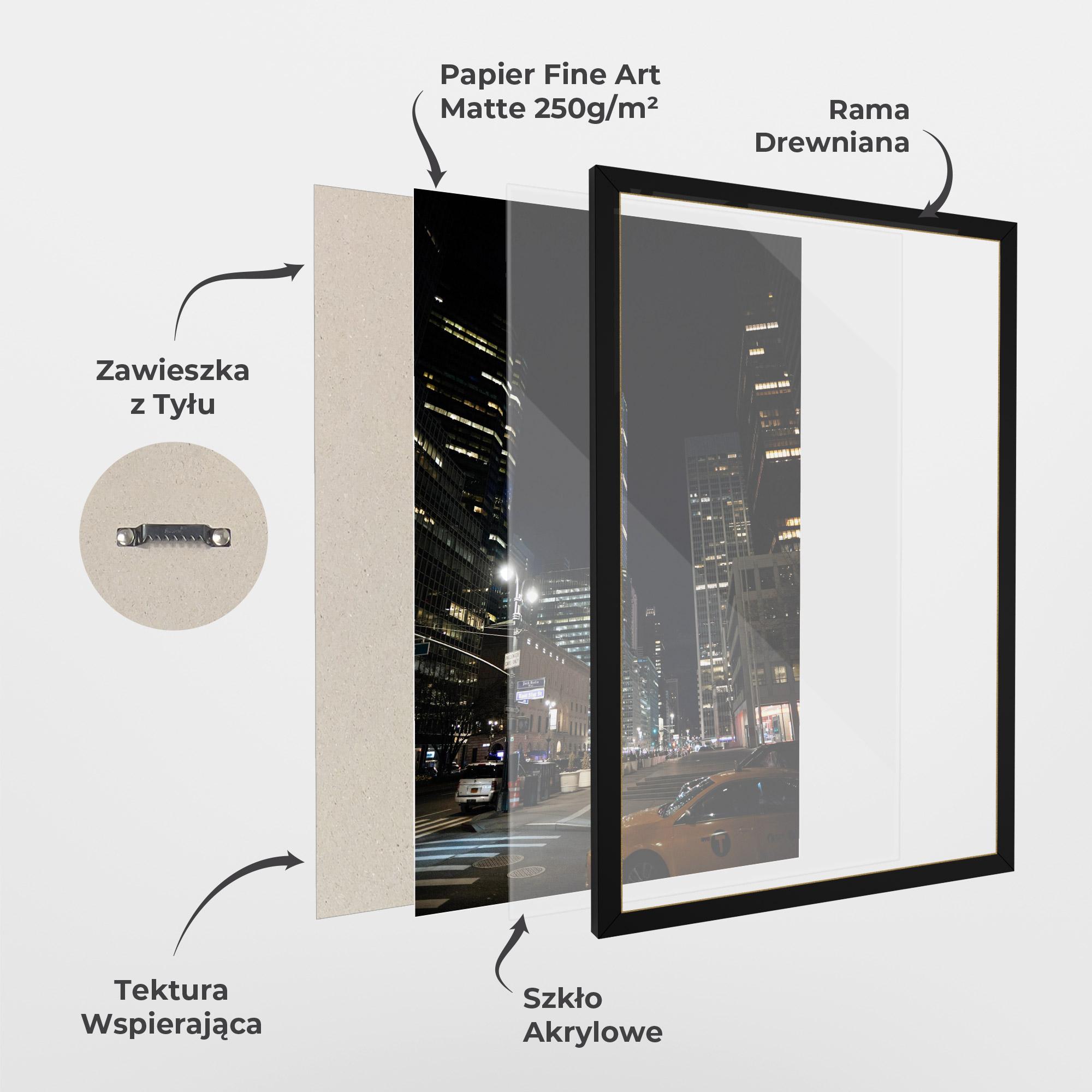 Plakat w Ramie Skyline Night Light mockup 1