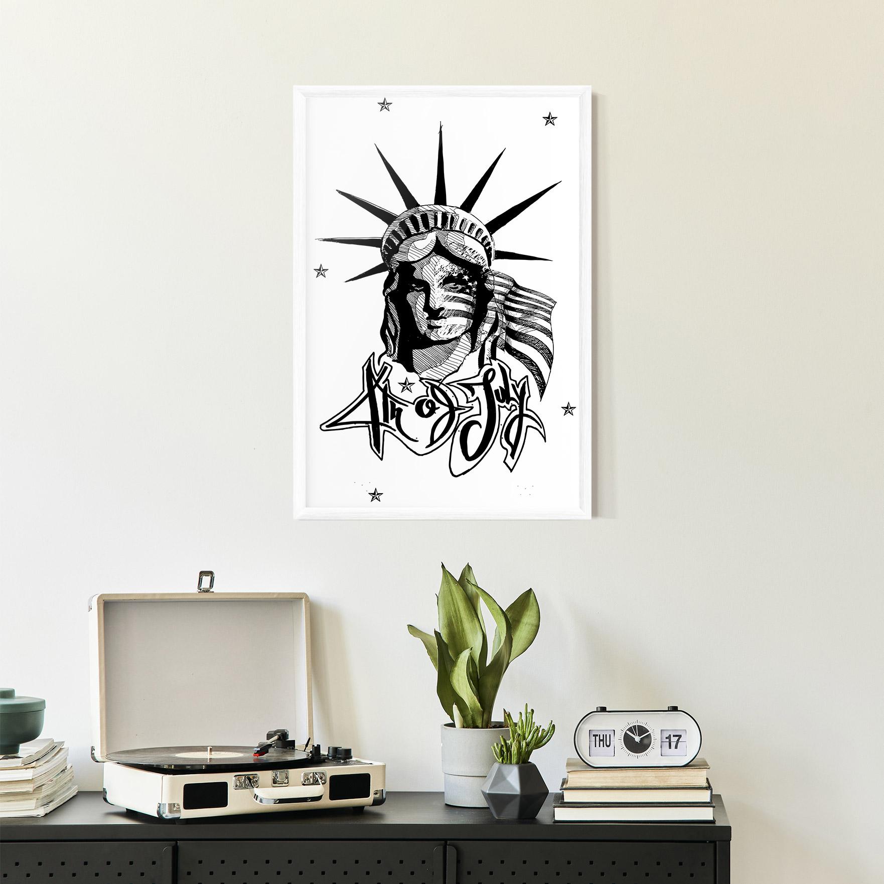 Plakat w Ramie Head Of Liberty Statue mockup 2