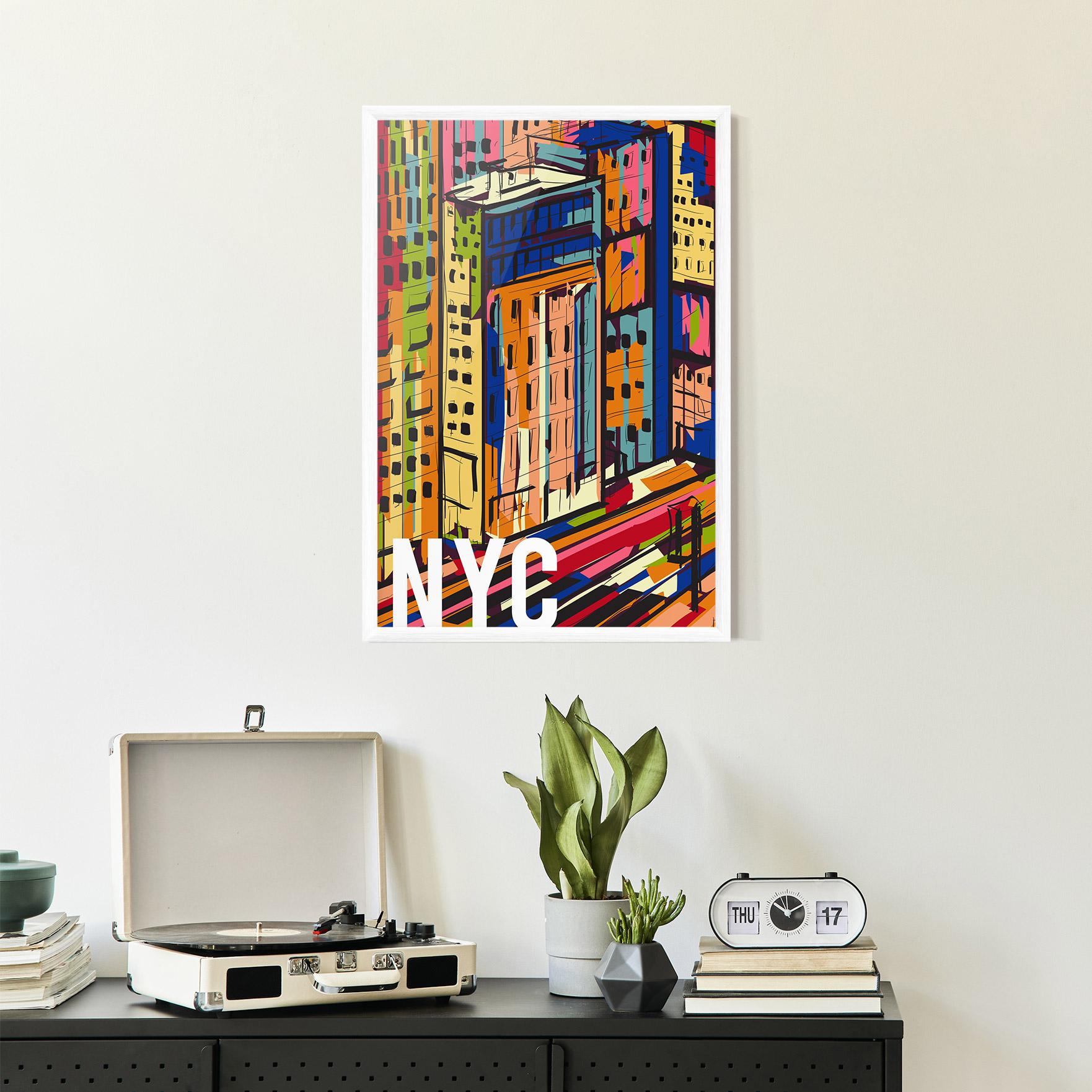 Plakat w Ramie New York City Art mockup 2