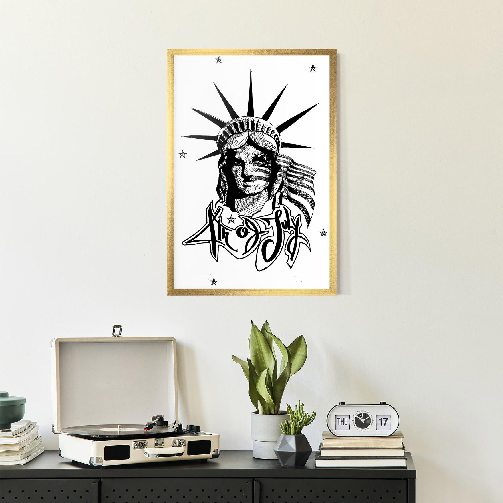 Plakat w Ramie Head Of Liberty Statue mockup 2