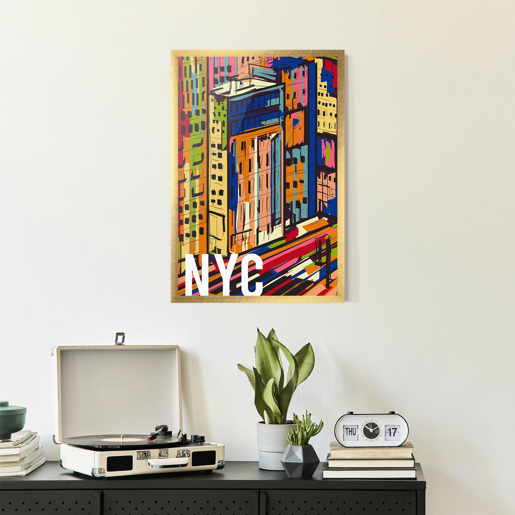 Plakat w Ramie New York City Art mockup 2