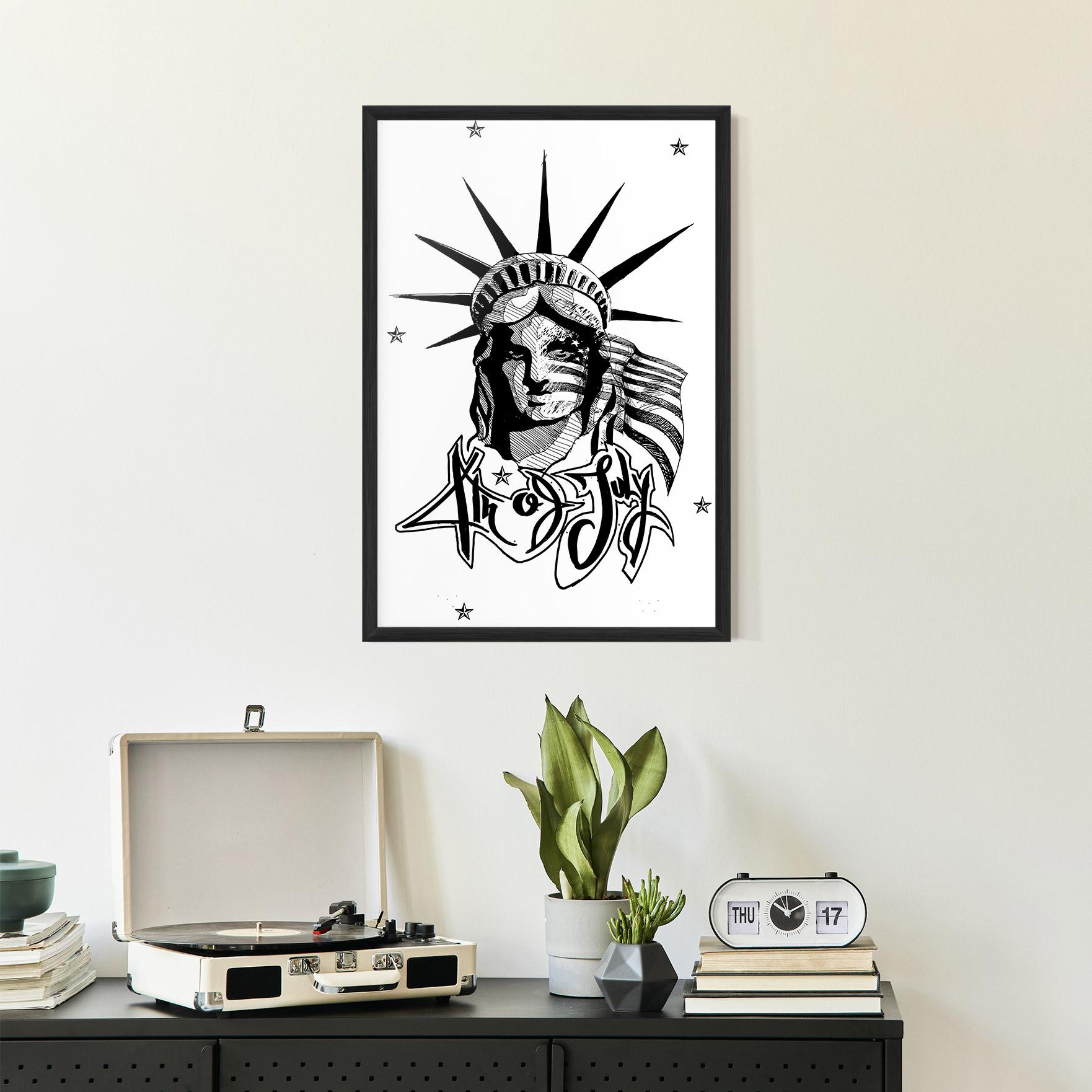 Plakat w Ramie Head Of Liberty Statue mockup 2
