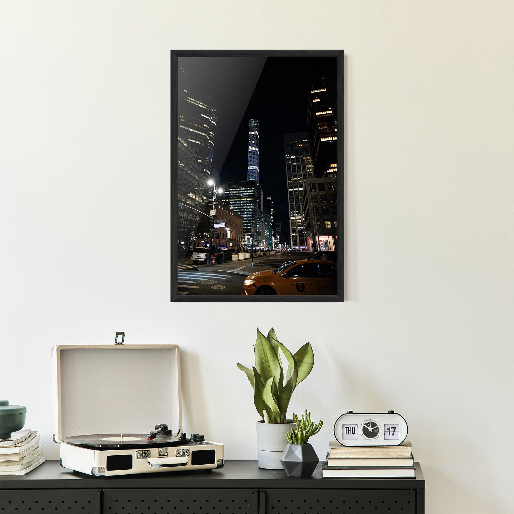 Plakat w Ramie Skyline Night Light mockup 2