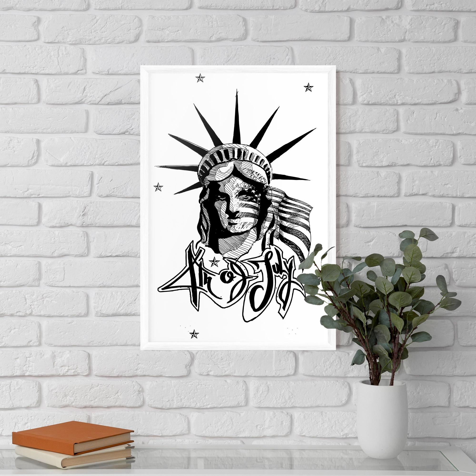Plakat w Ramie Head Of Liberty Statue mockup 5