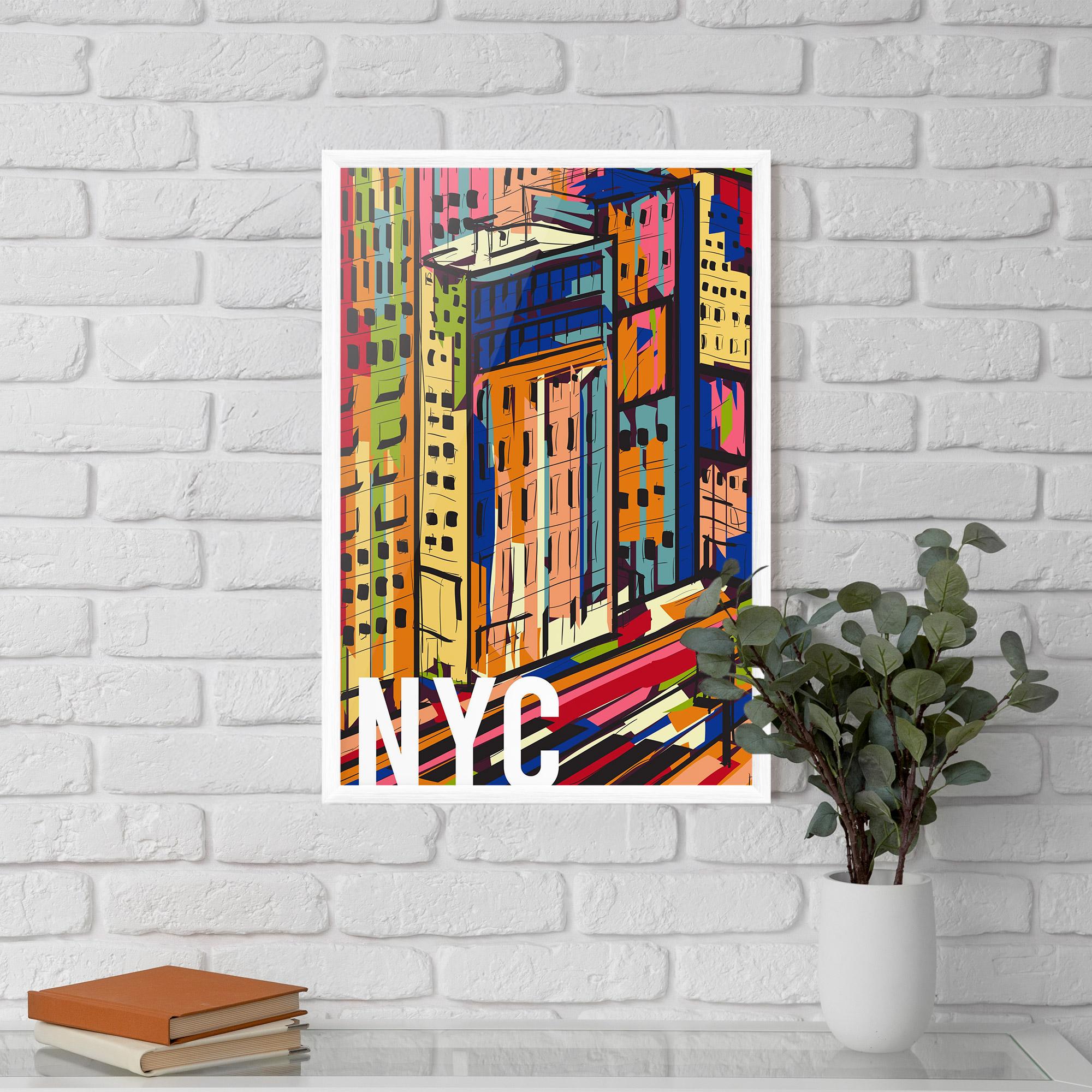 Plakat w Ramie New York City Art mockup 5