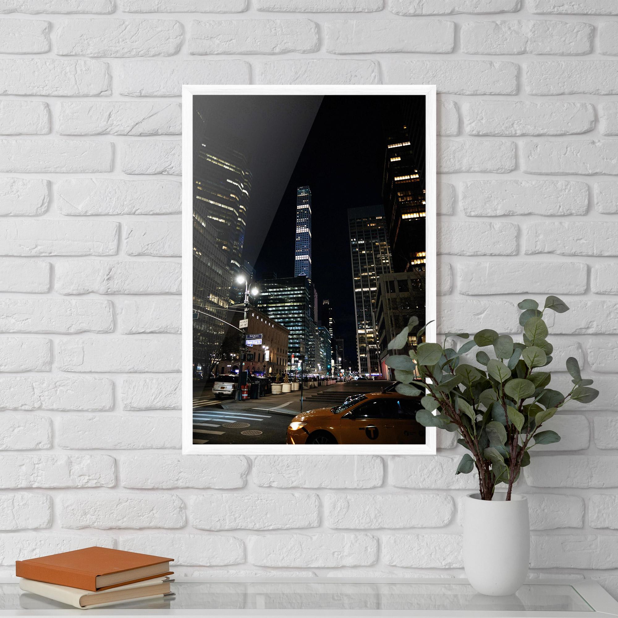 Plakat w Ramie Skyline Night Light mockup 5