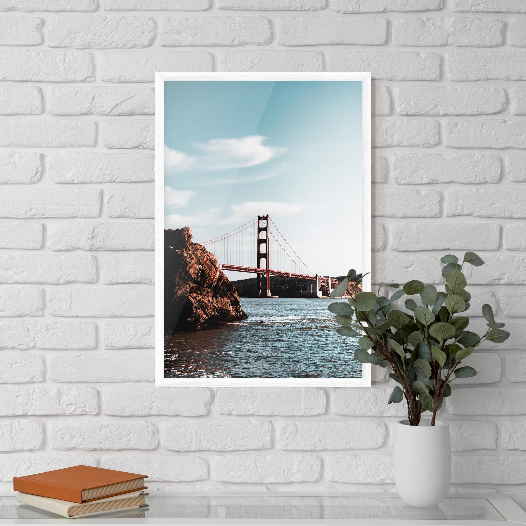 Plakat w Ramie Water Red Bridge mockup 5