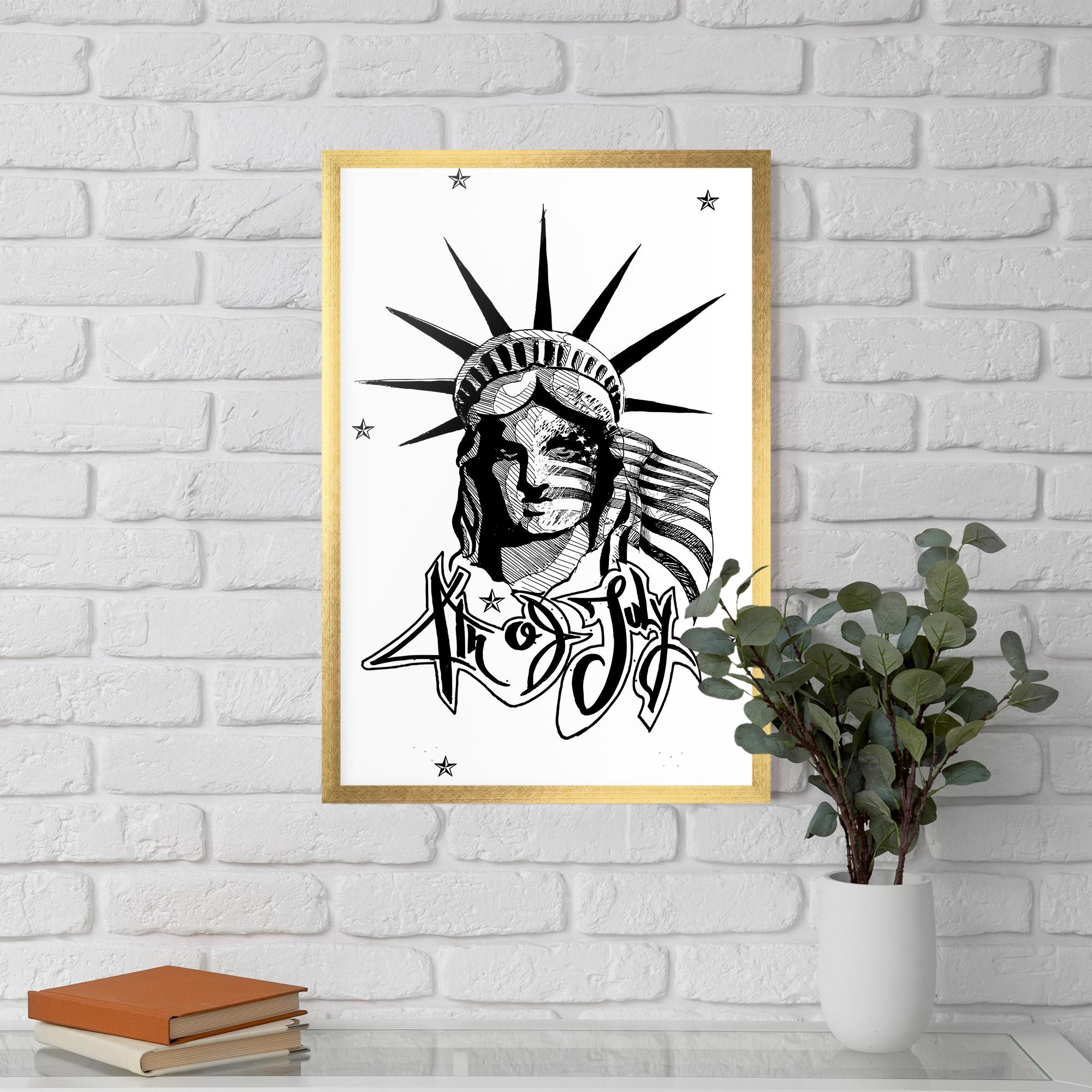 Plakat w Ramie Head Of Liberty Statue mockup 5