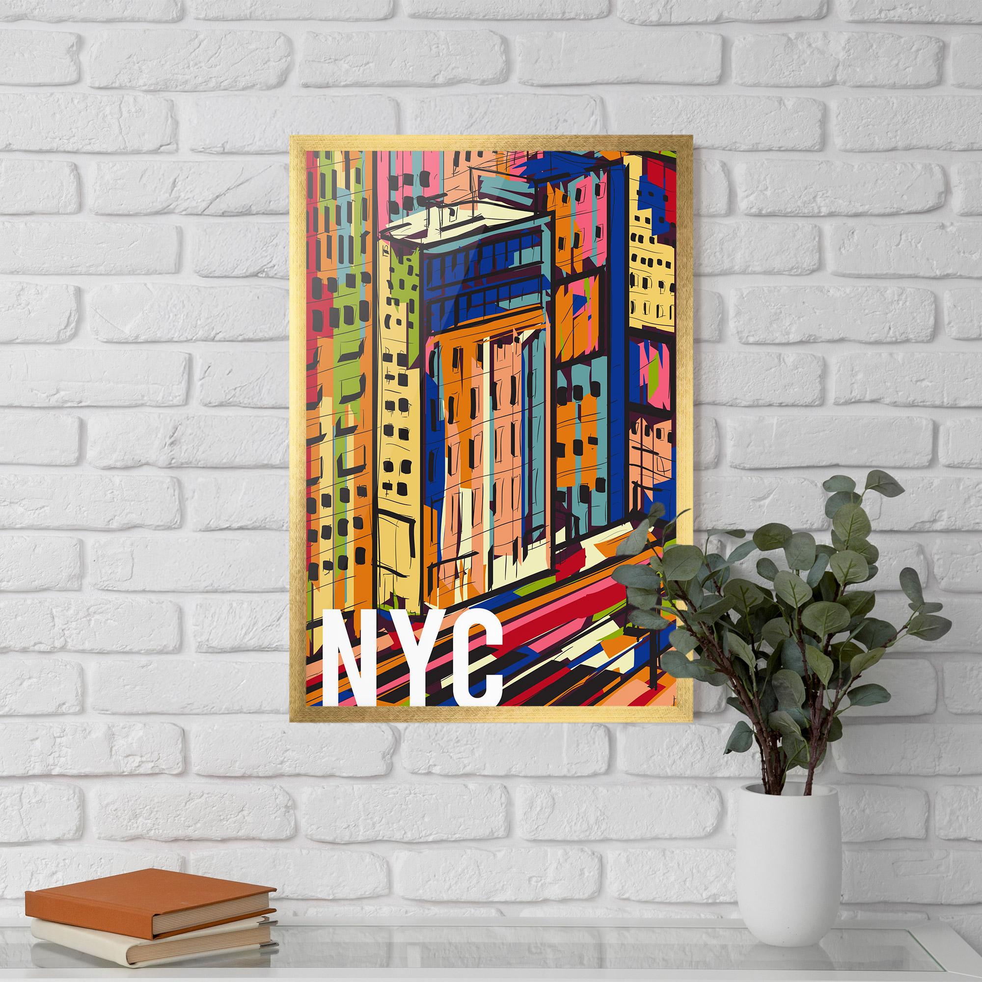 Plakat w Ramie New York City Art mockup 5