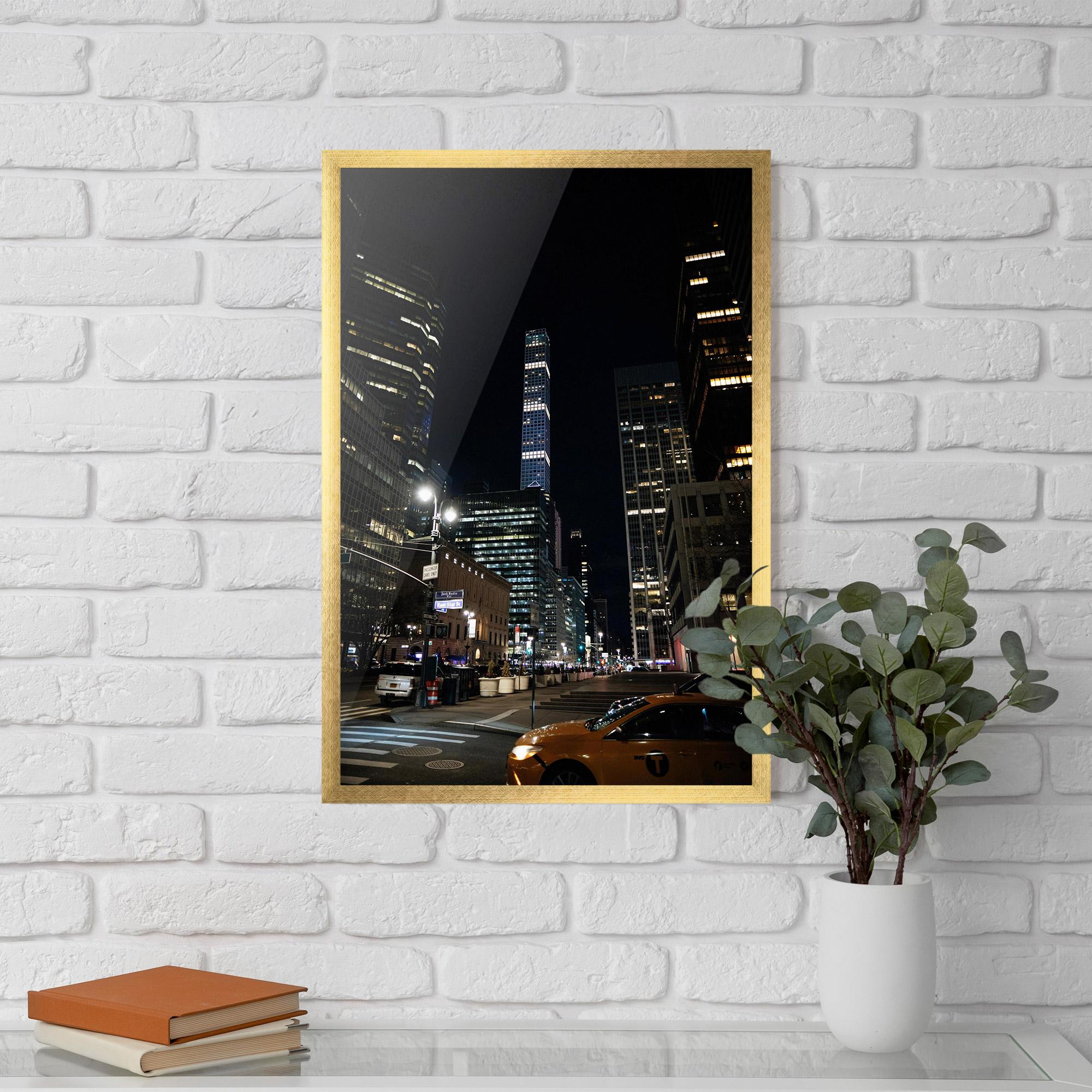 Plakat w Ramie Skyline Night Light mockup 5