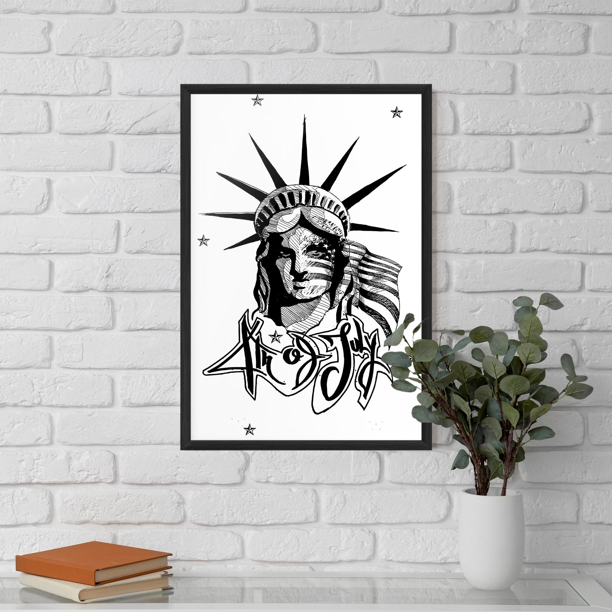 Plakat w Ramie Head Of Liberty Statue mockup 5
