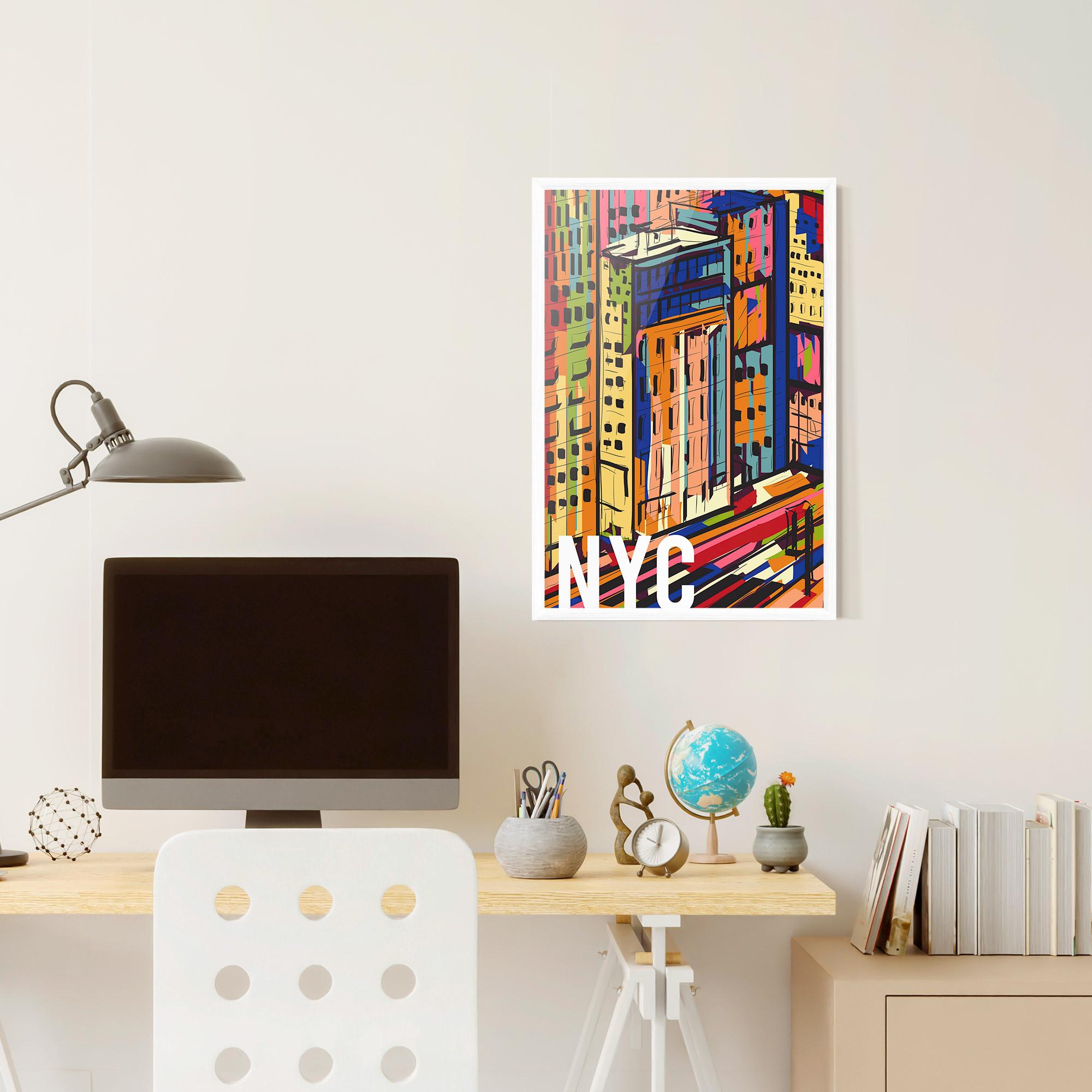 Plakat w Ramie New York City Art mockup 6